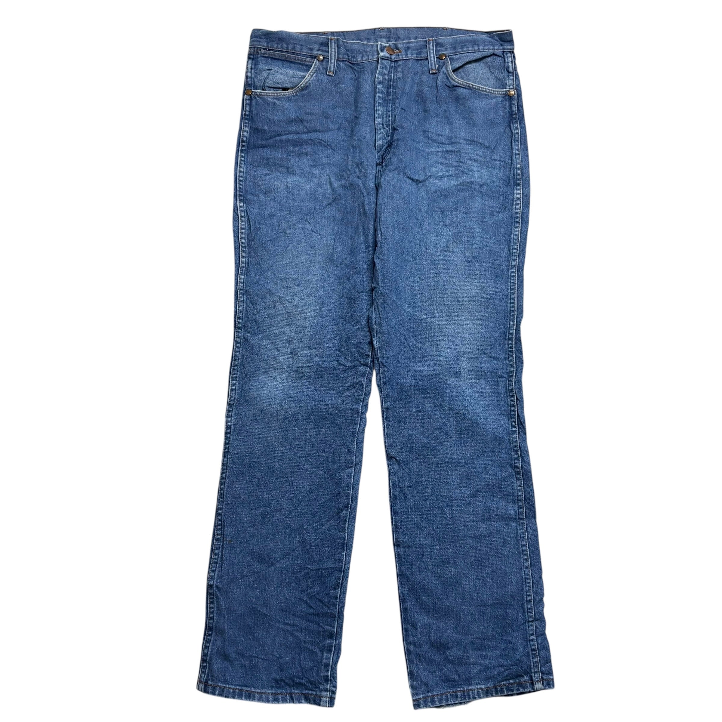 Wrangler Jeans Cowboy Cut W36 L32 Mens Mid Blue 936 Slim Fit Denim (F)