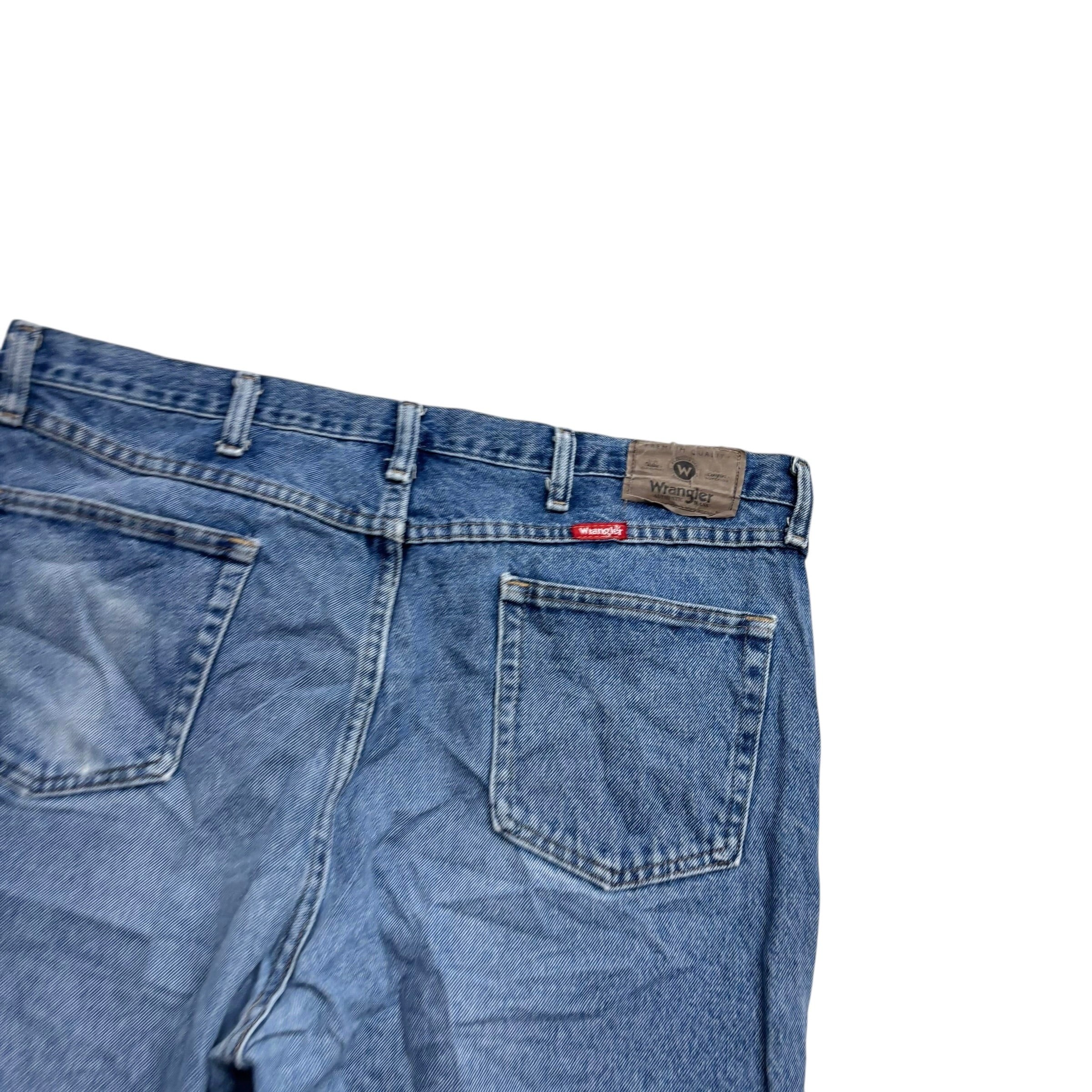 Wrangler Jeans W40 L30 Mens Mid Blue Regular Straight Fit Denim (F)