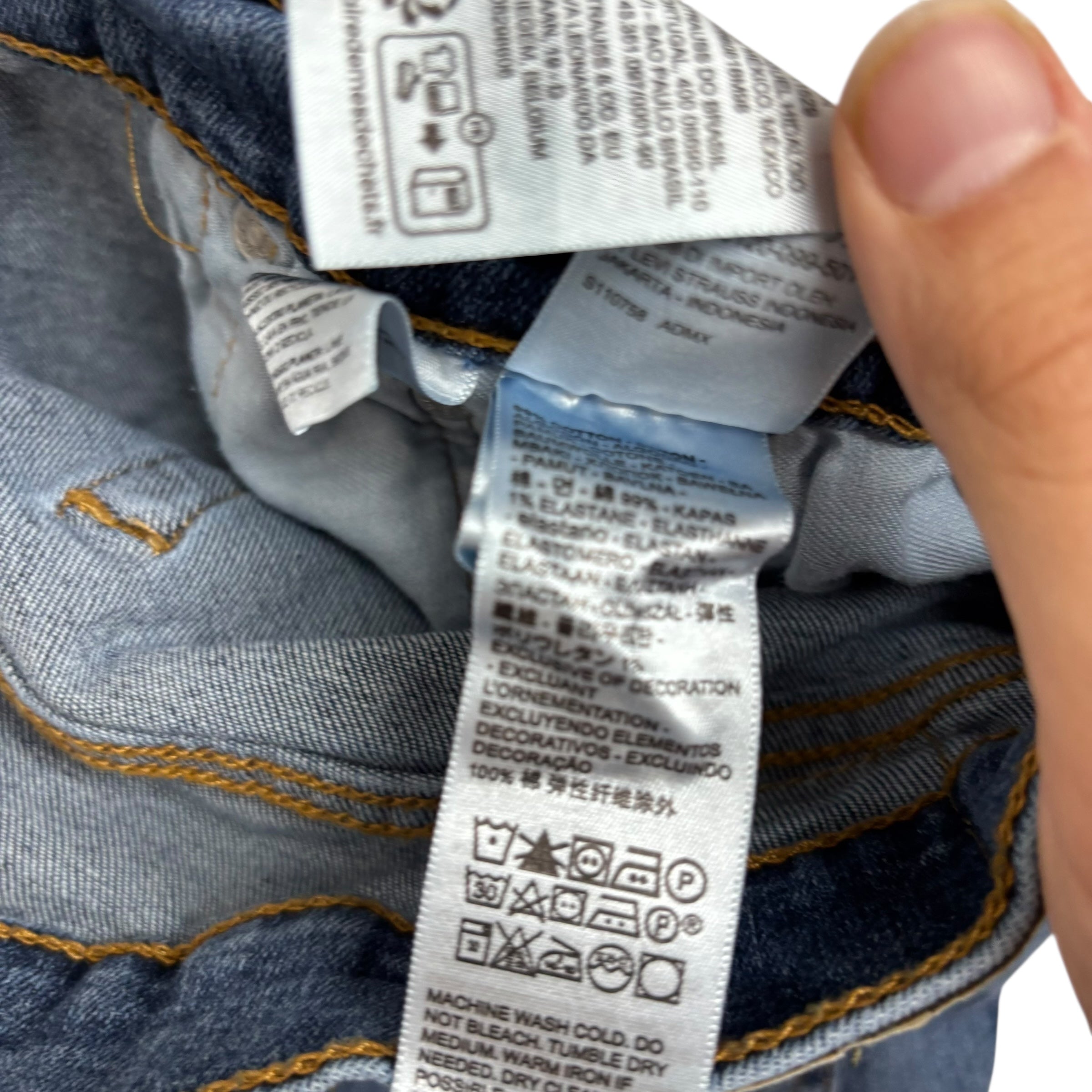 Levis 559 Jeans W36 L34 Mens Mid Blue Regular Straight Fit Stretch Denim