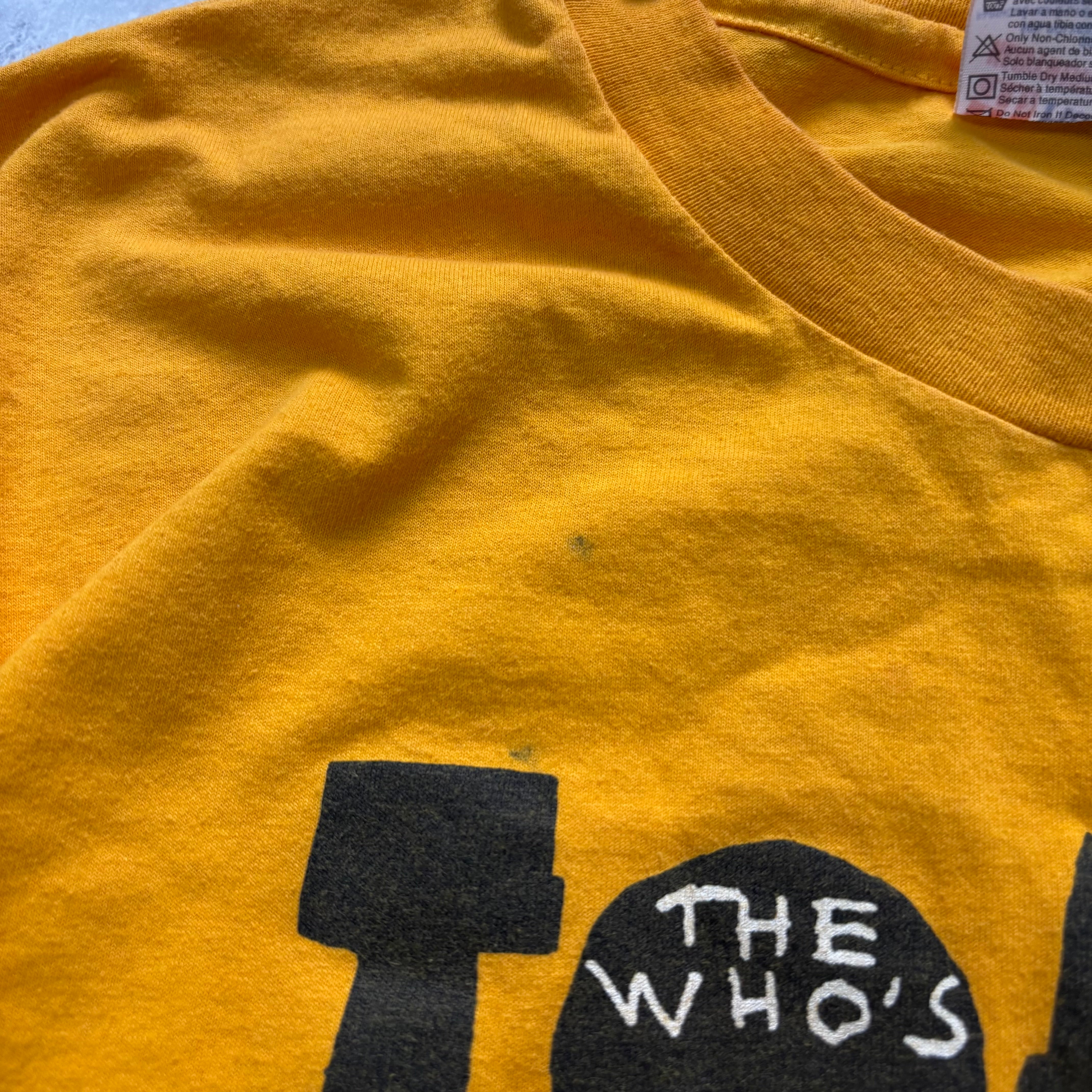 Vintage T Shirt Tommy The Who Mens Medium Yellow Single Stitch Broadway