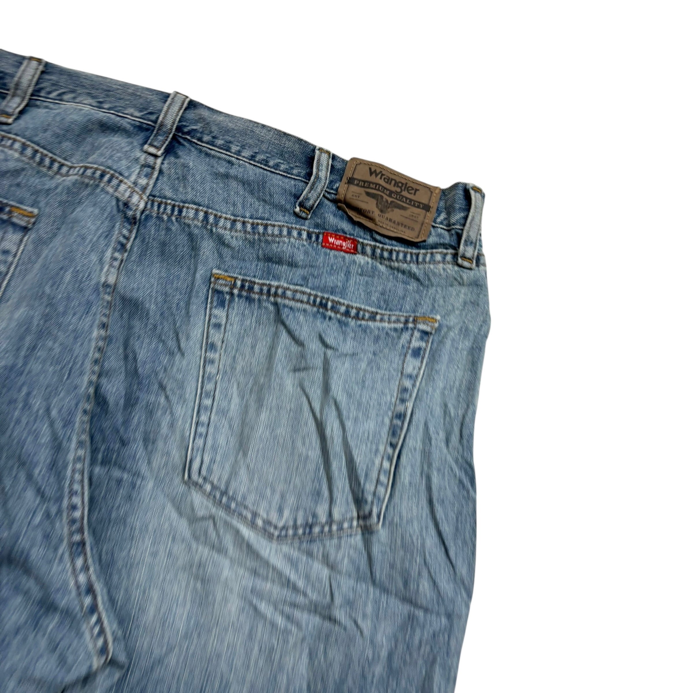 Wrangler Jeans W40 L32 Mens Light Blue Relaxed Straight Fit Baggy Denim (E)