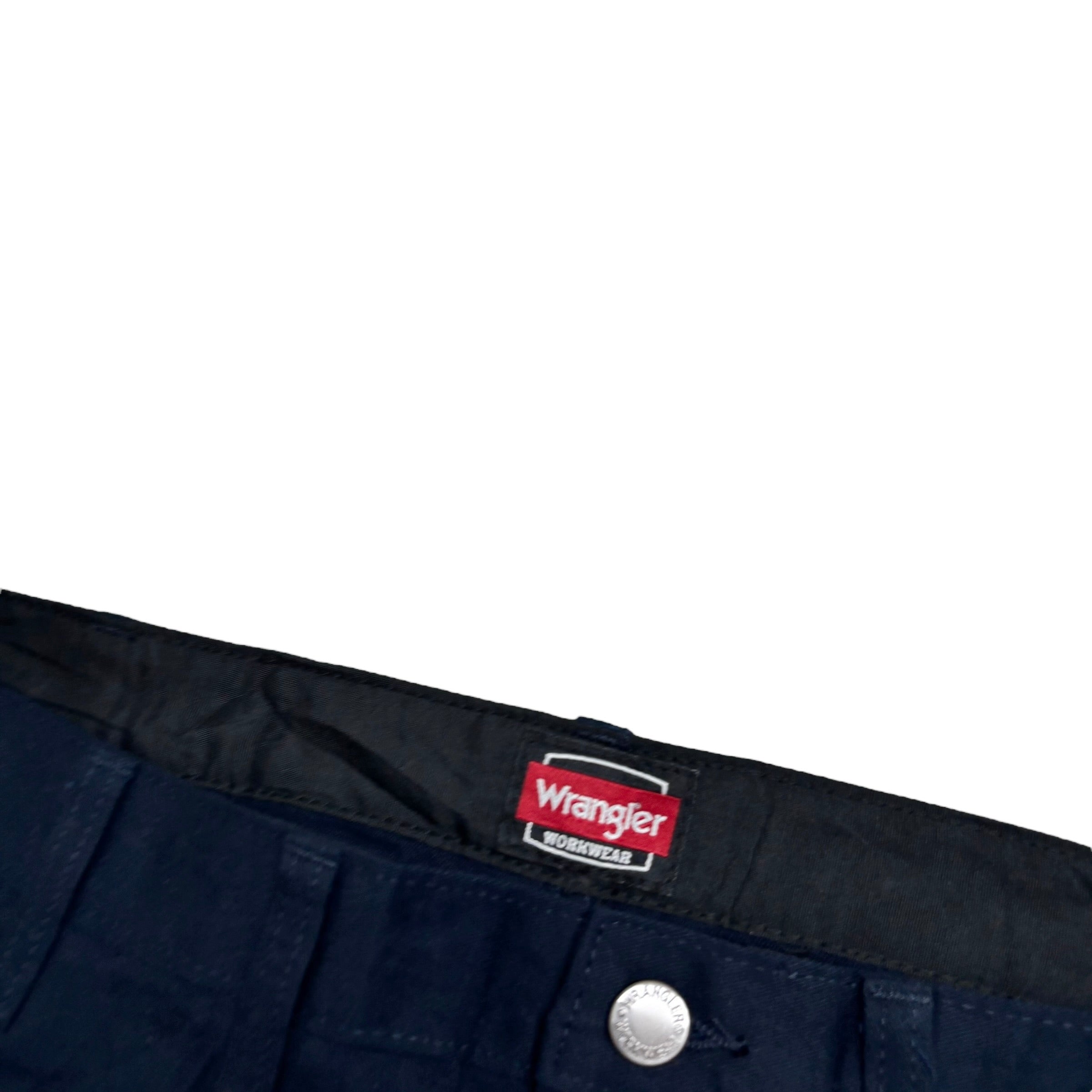Wrangler Trousers W44 L32 Mens Navy Blue Relaxed Straight Fit Pants (E)