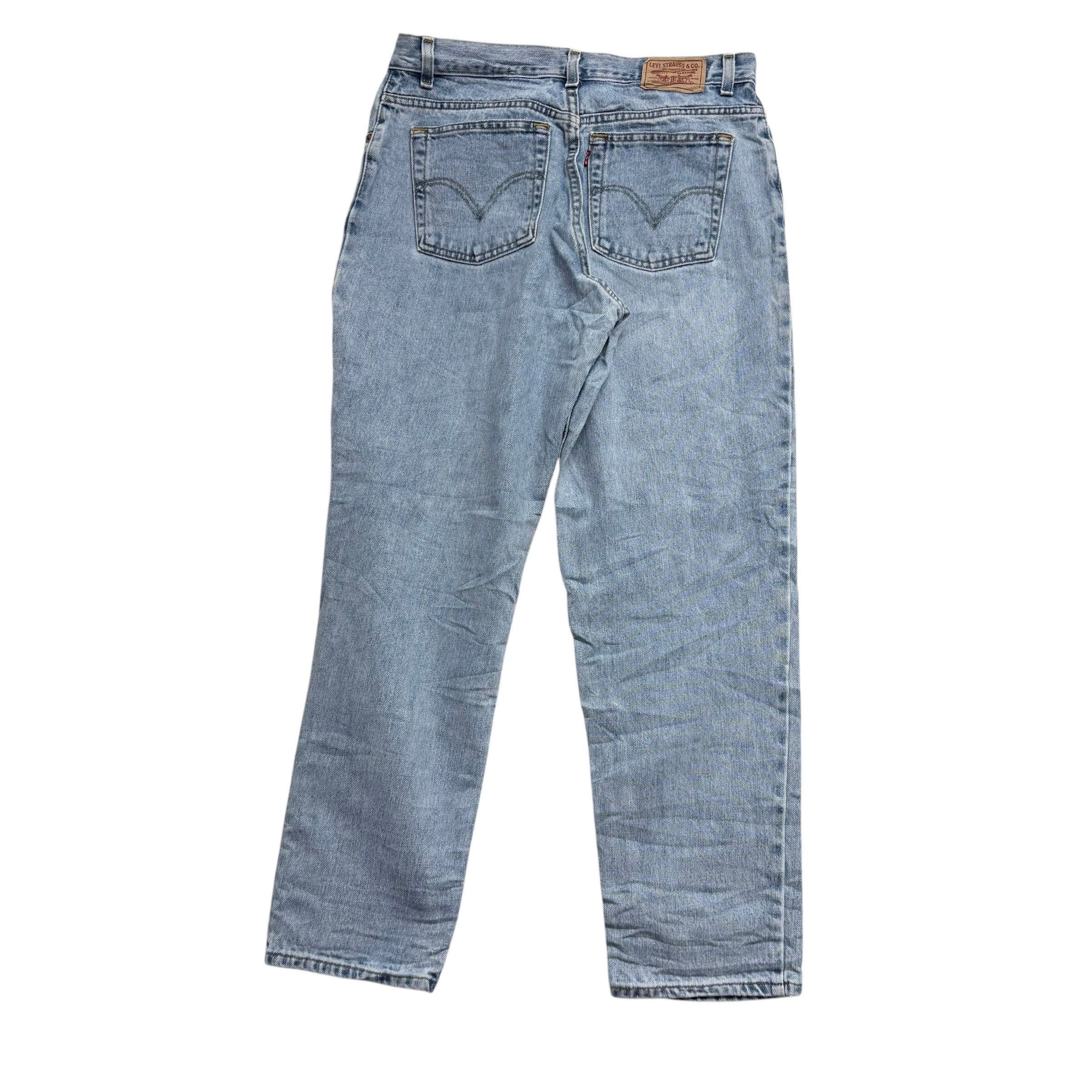 Levis 550 Jeans W32 L31 Womens Light Blue Relaxed Taper Mom Vintage Denim (E)