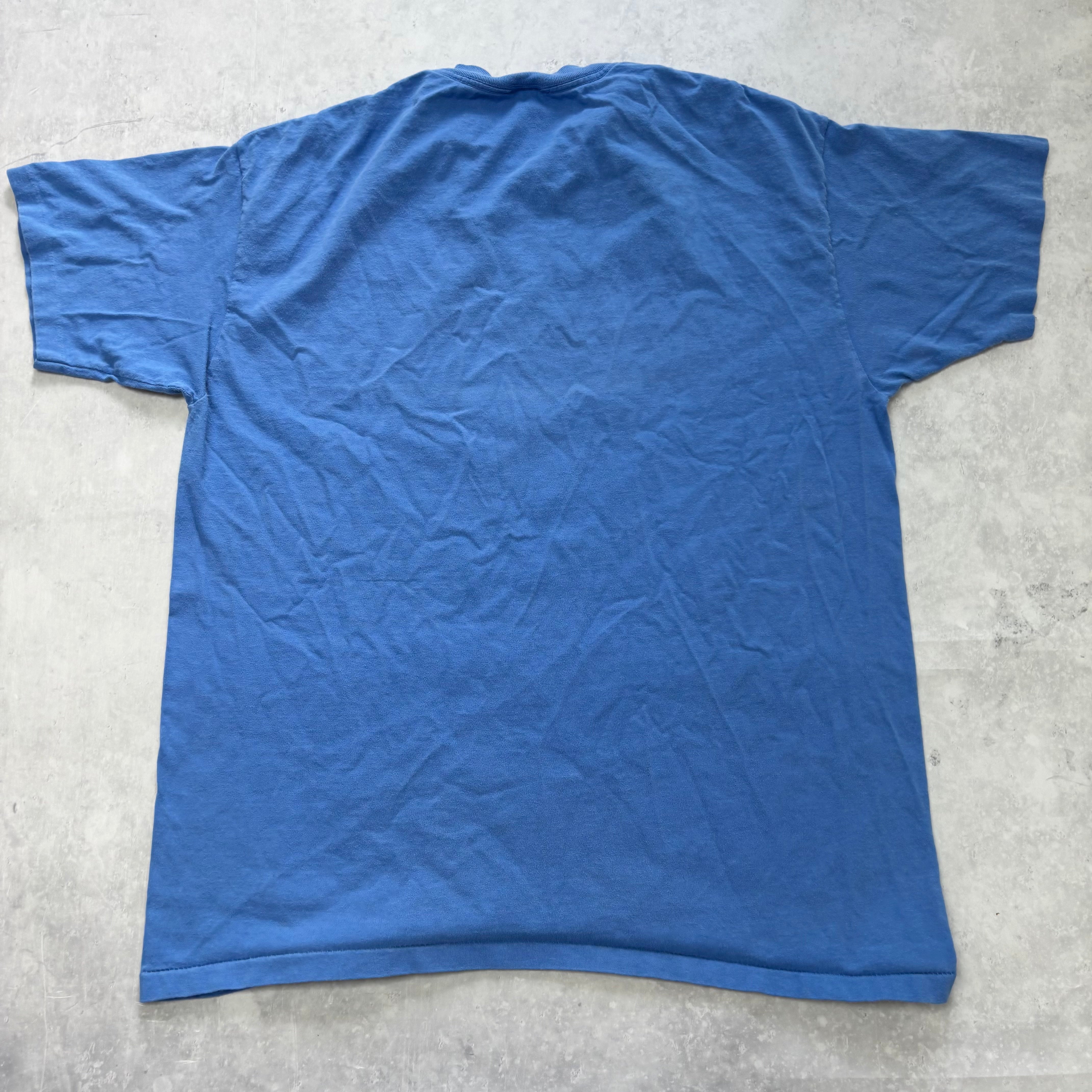 Vintage T Shirt Mens XL Blue Single Stitch Graphic Print 90s USA