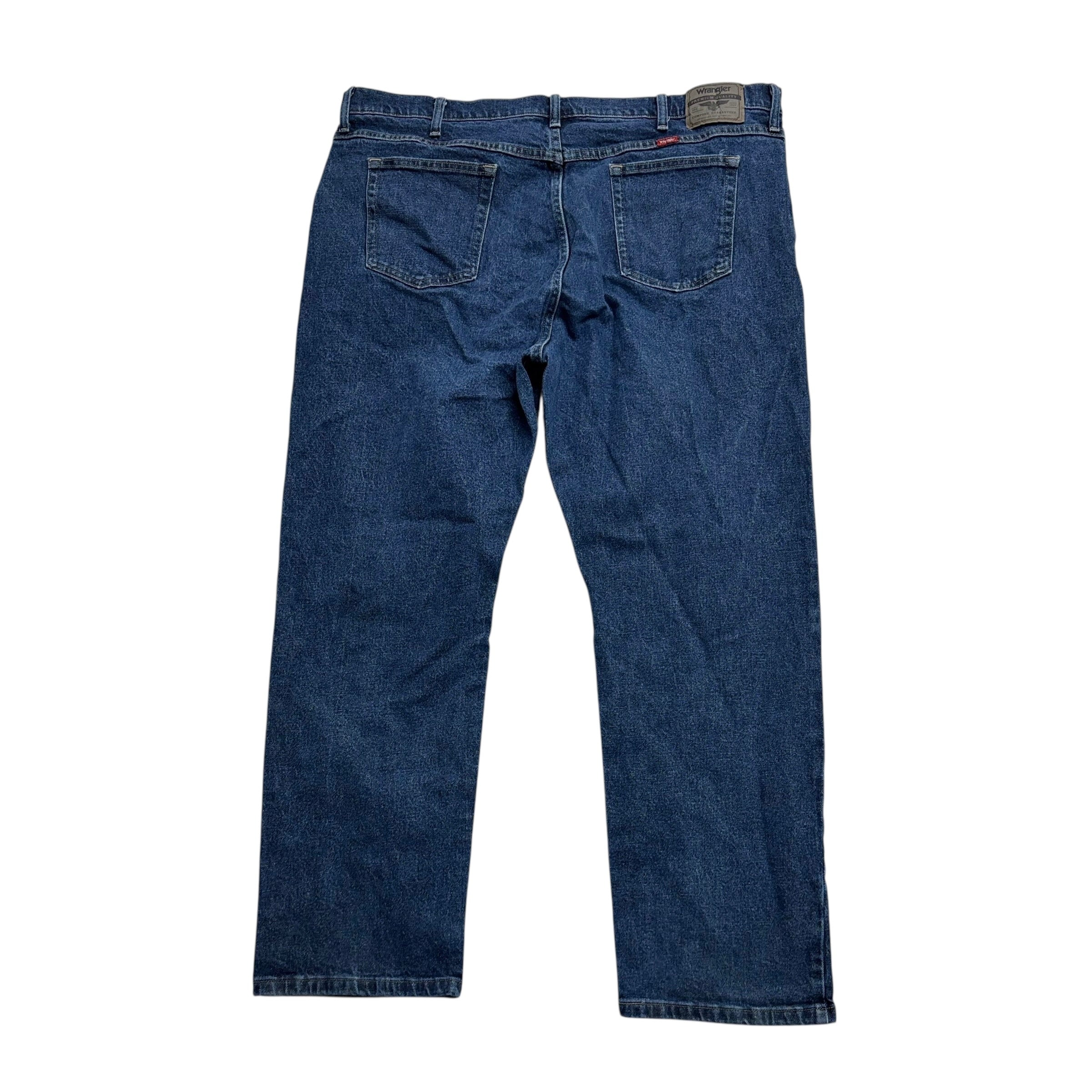 Wrangler Jeans W44 L30 Mens Mid Blue Regular Straight Fit Stretch Denim