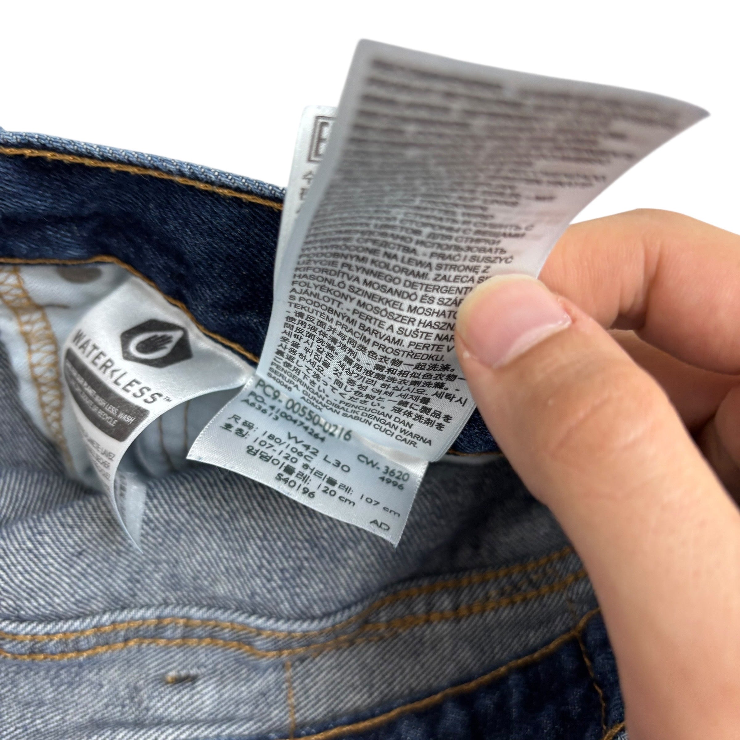 Levis 550 Jeans W42 L29 Mens Mid Blue Baggy Relaxed Straight Fit Denim