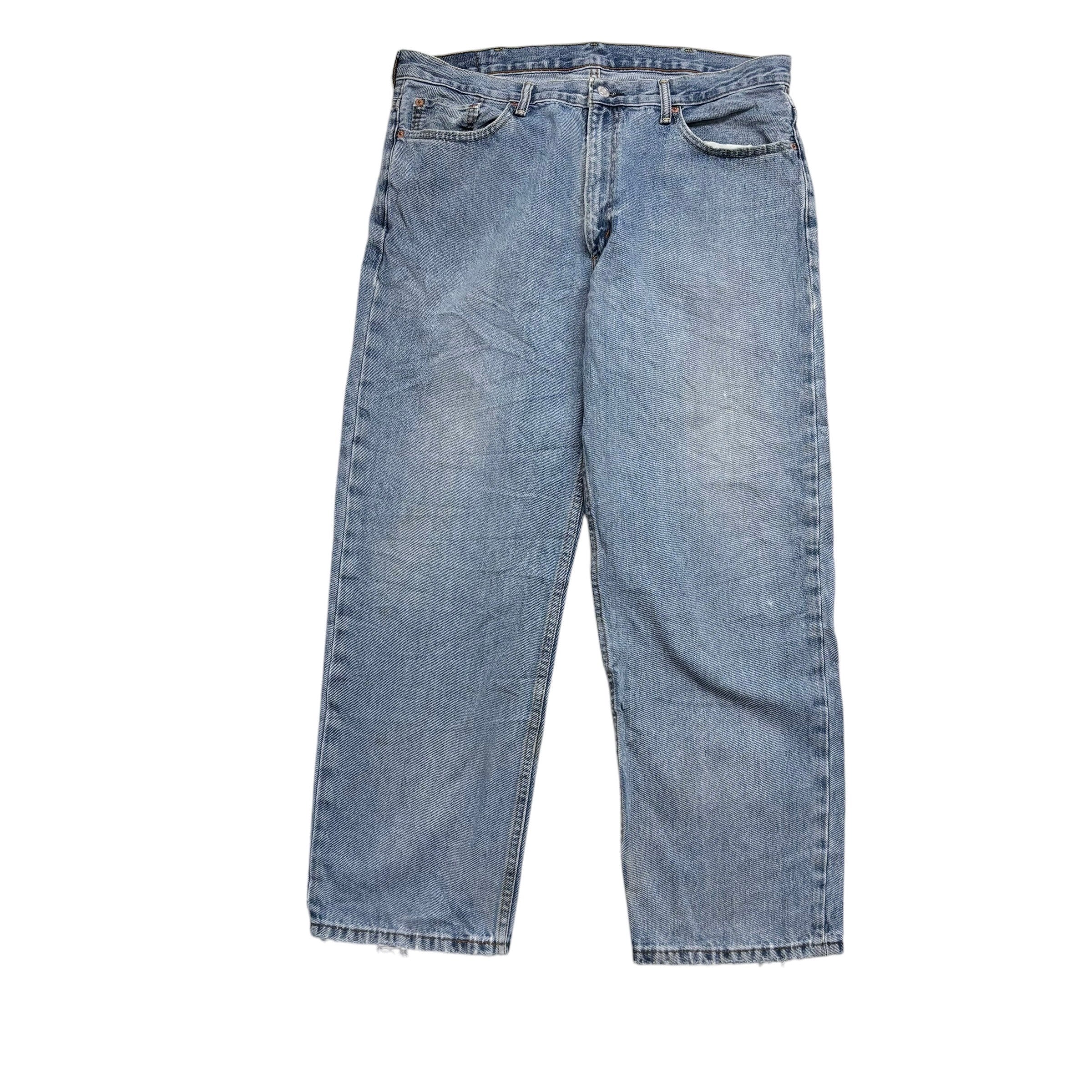 Levis 550 Jeans W38 L30 Mens Light Blue Baggy Relaxed Straight Fit Denim (F)