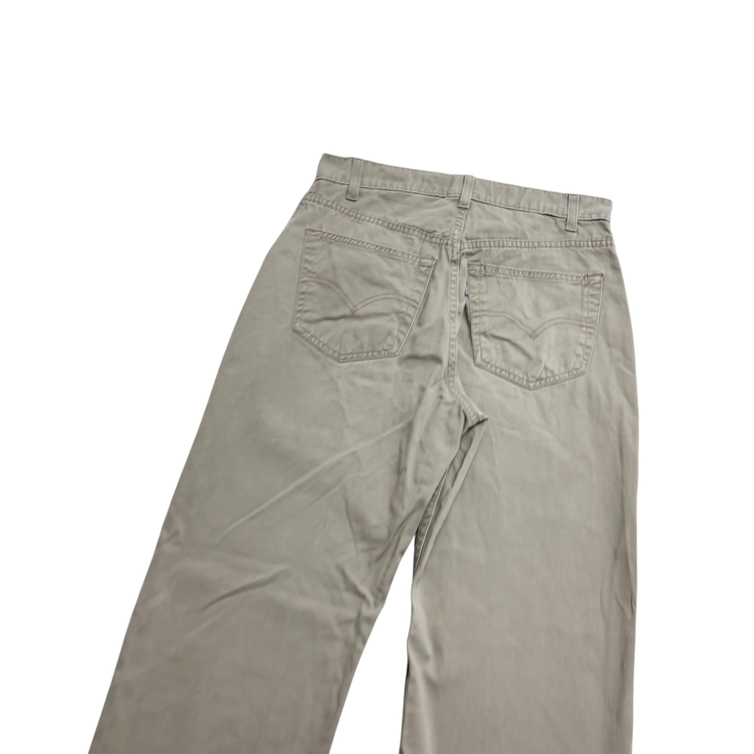 Levis SilverTab Baggy Pants W30 L30 Mens Cream Relaxed Vintage 90s Trousers (E)