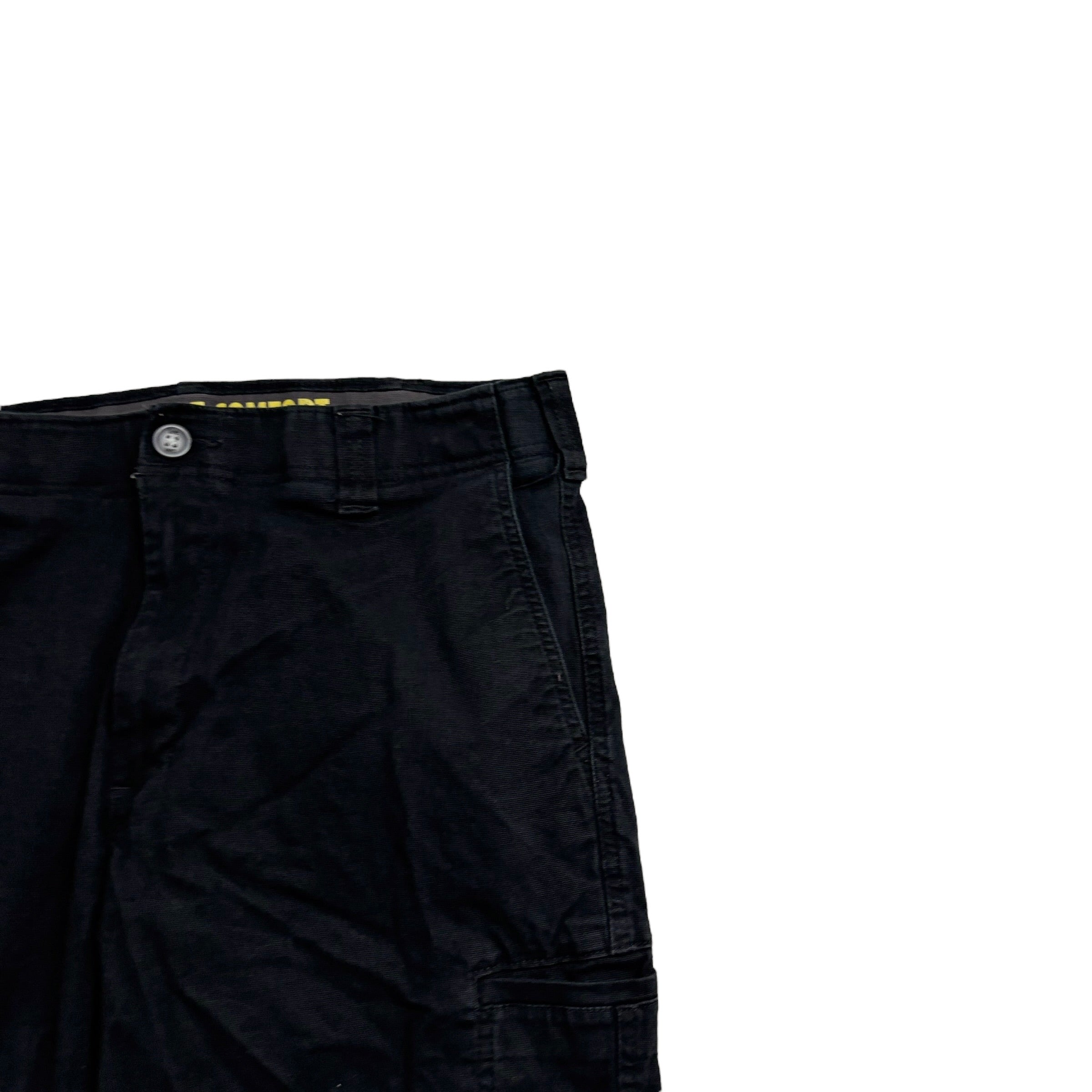 Lee Trousers W34 L31 Mens Black Regular Straight Stretch Cotton Pants (E)