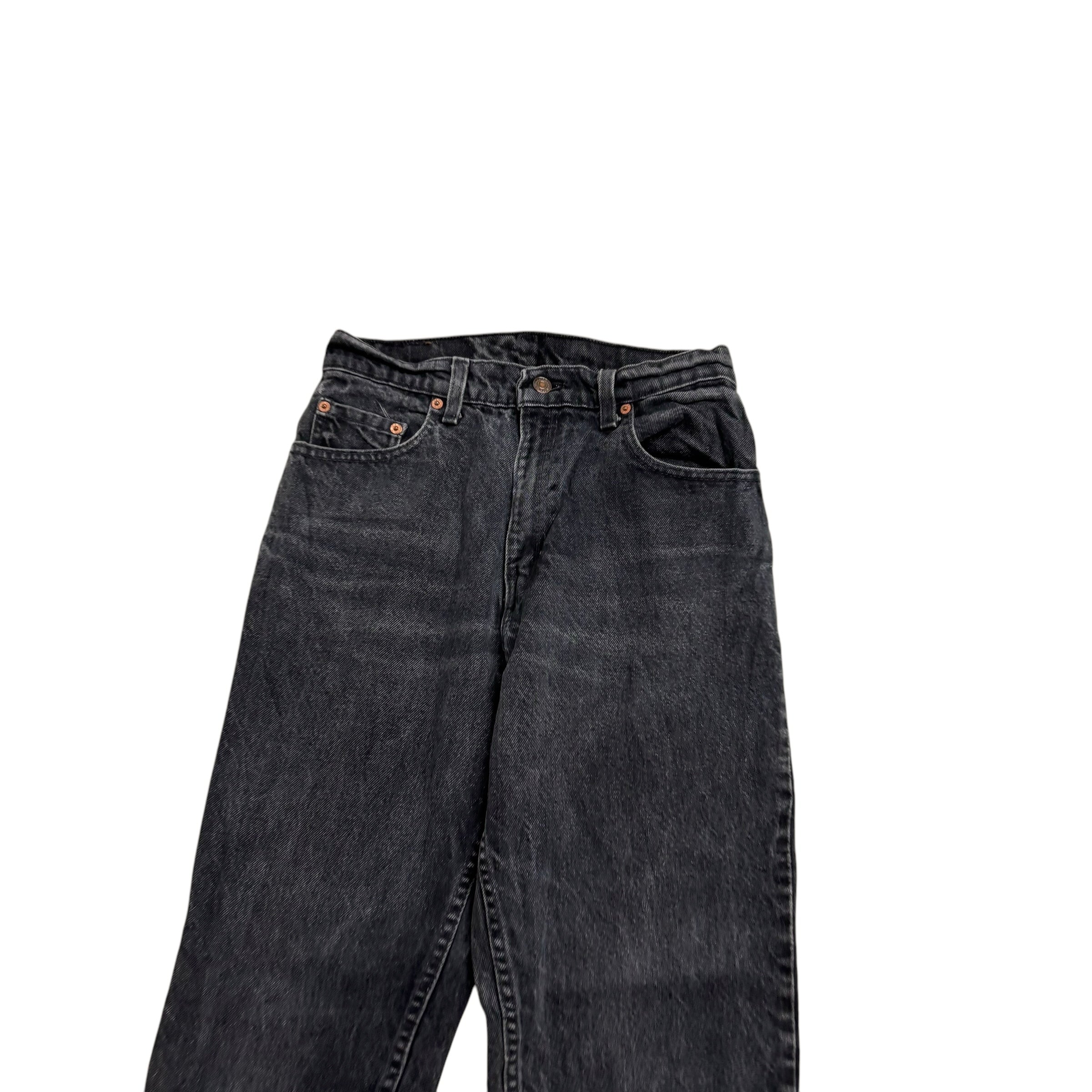 Levis 550 Jeans W27 L31 Womens Black Relaxed Taper USA Made Vintage Denim