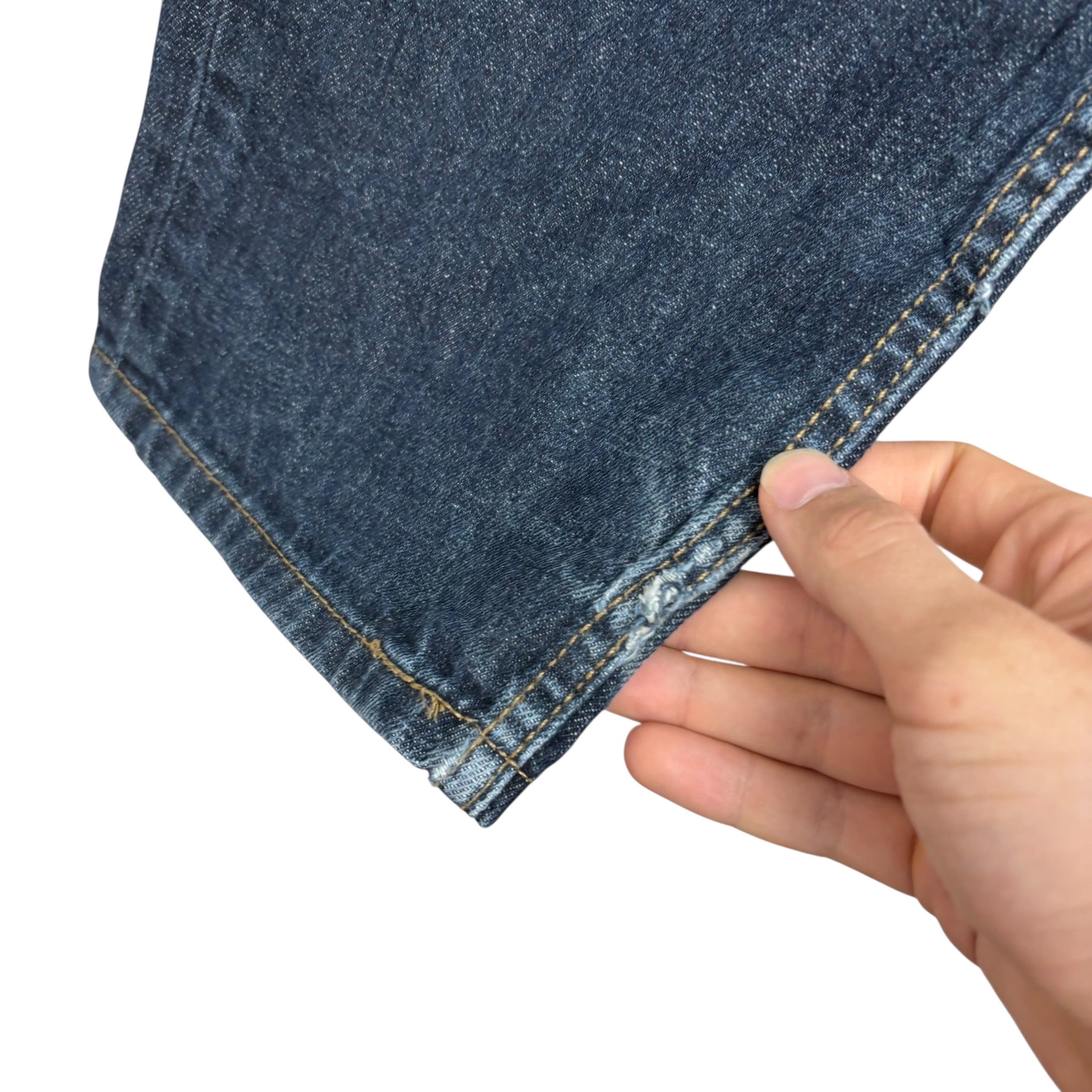 Levis 514 Jeans W34 L32 Mens Dark Blue Regular Straight Fit Denim