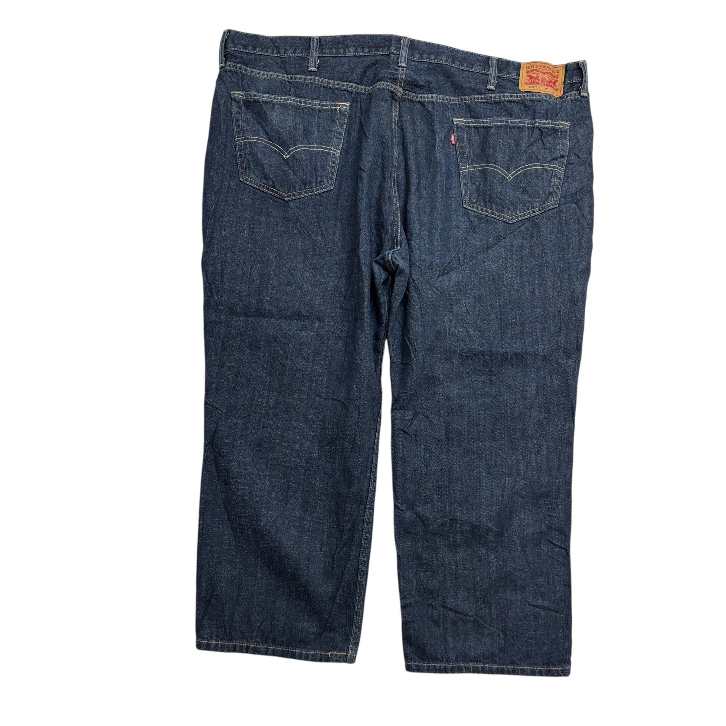 Levis 559 Jeans W52 L28 Mens Dark Blue Baggy Relaxed Straight Fit Denim (E)