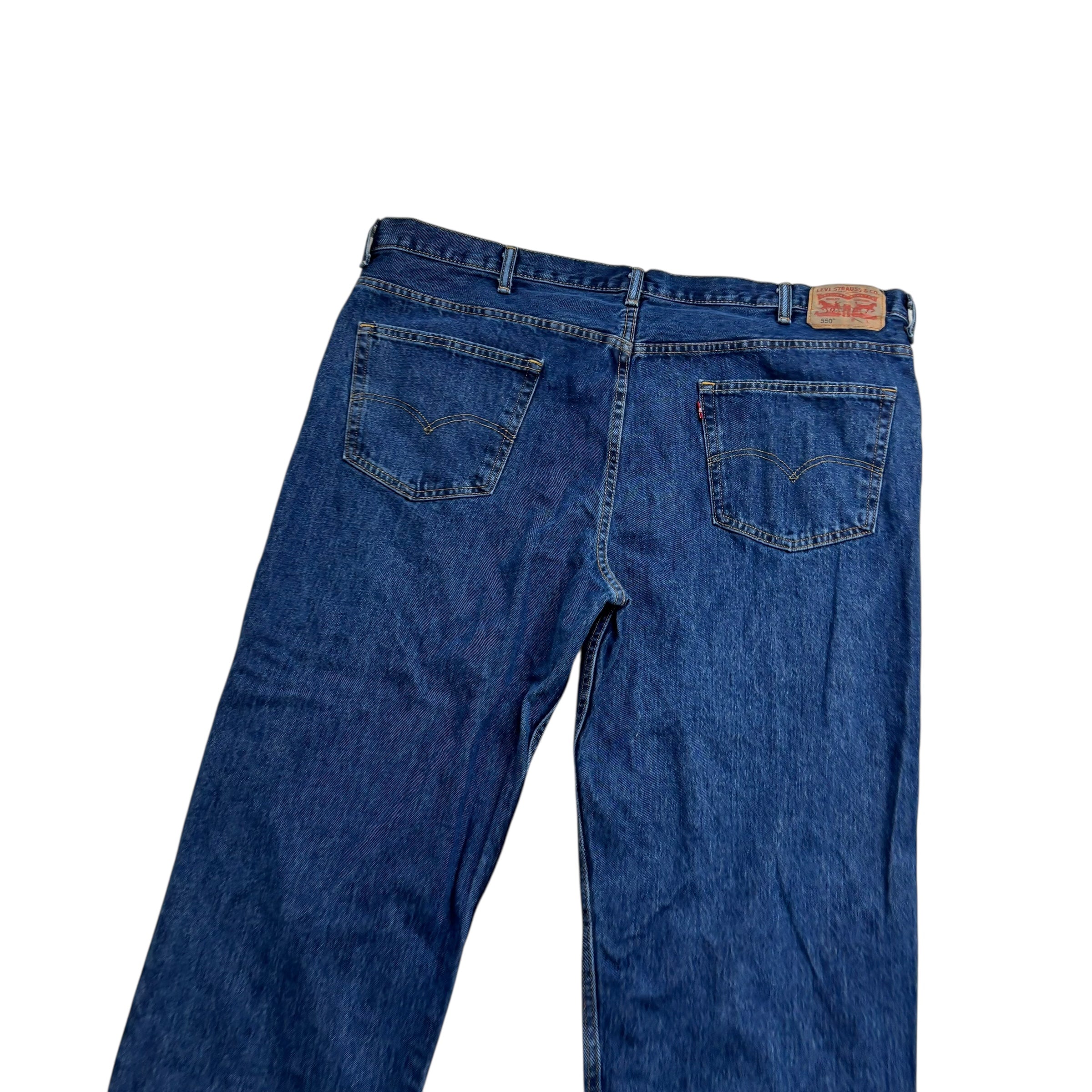 Levis 550 Jeans W48 L30 Mens Mid Blue Baggy Relaxed Straight Fit Denim