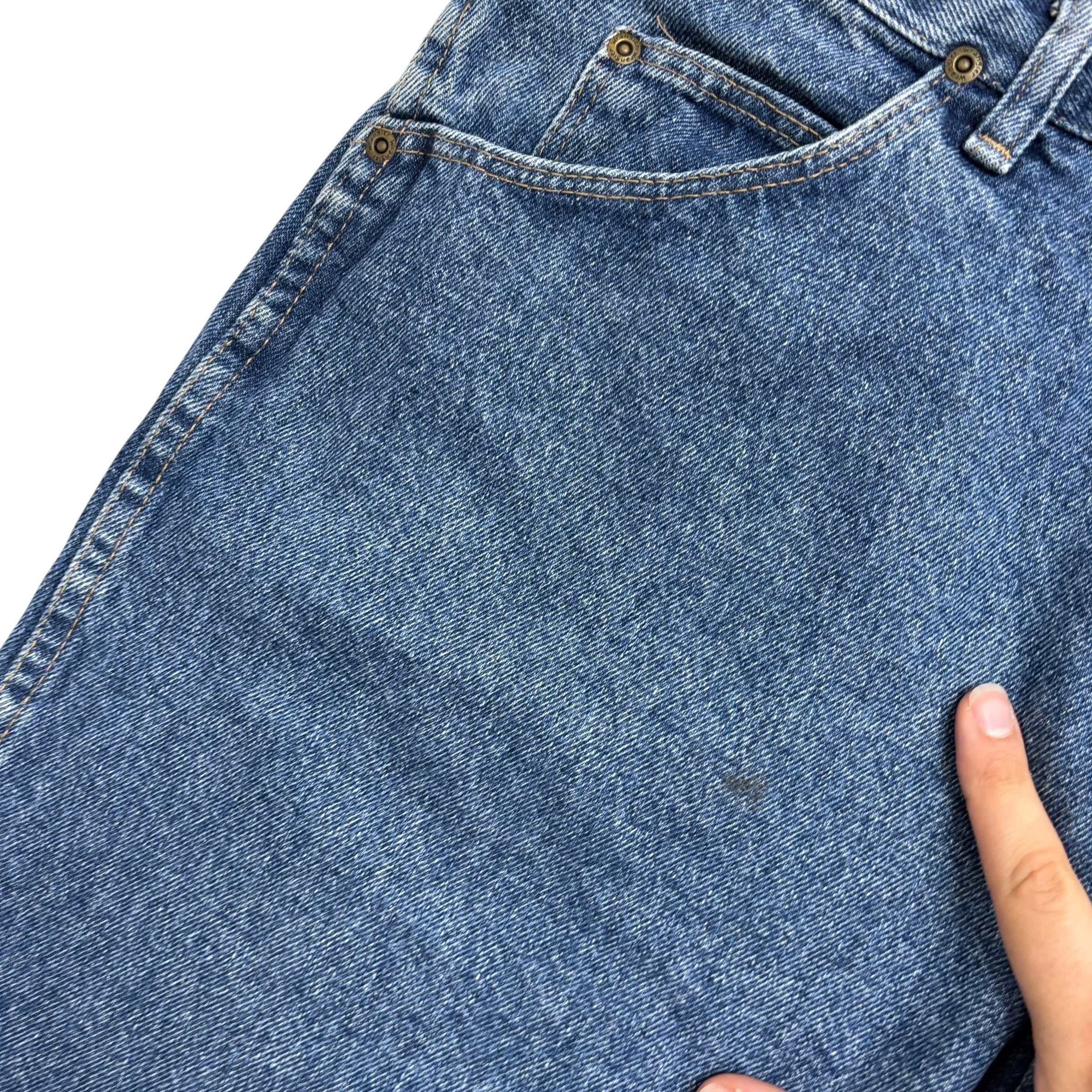 Wrangler Jeans W42 L30 Mens Mid Blue Regular Straight Fit Vintage Denim