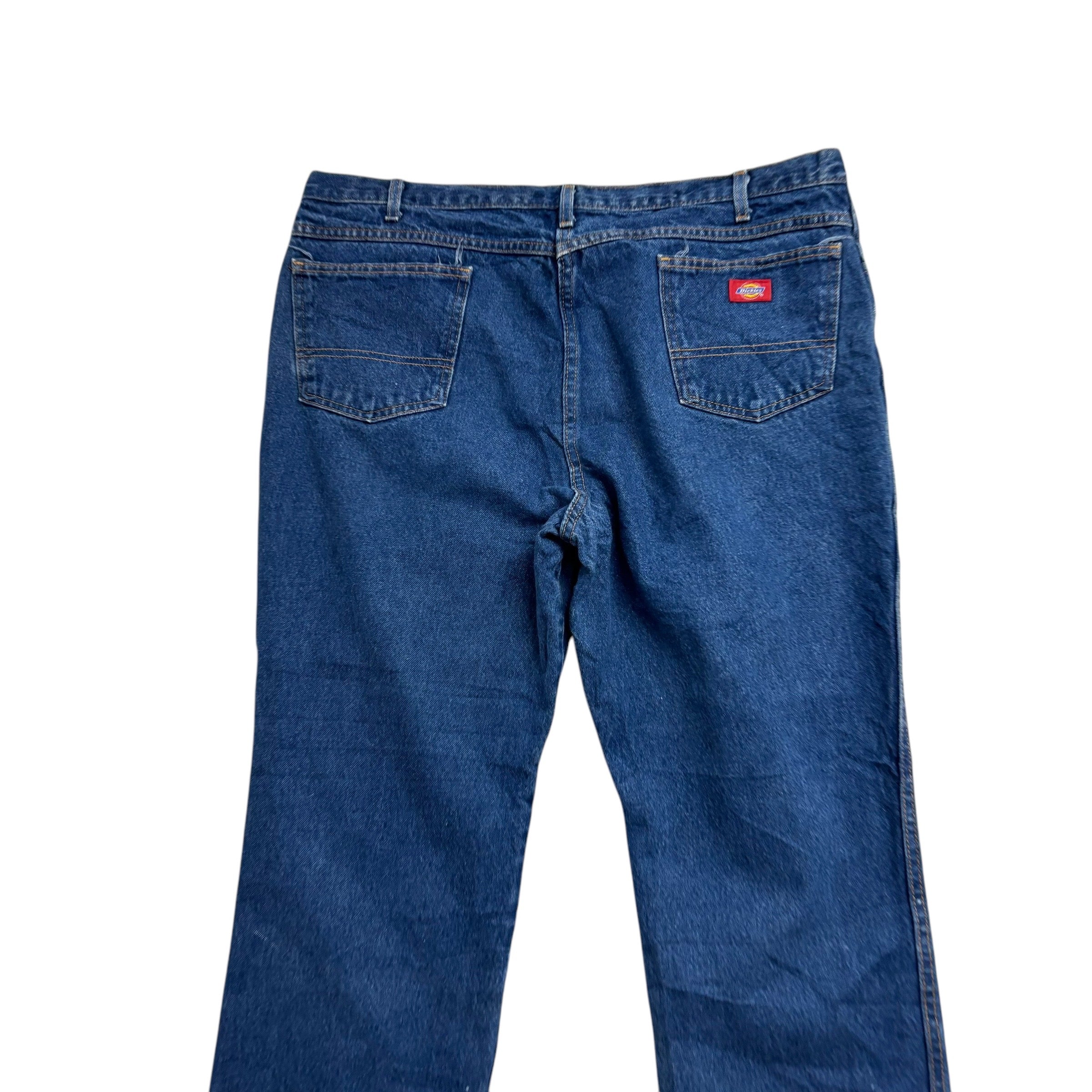 Dickies Jeans W42 L30 Mens Mid Blue Regular Straight Fit Denim