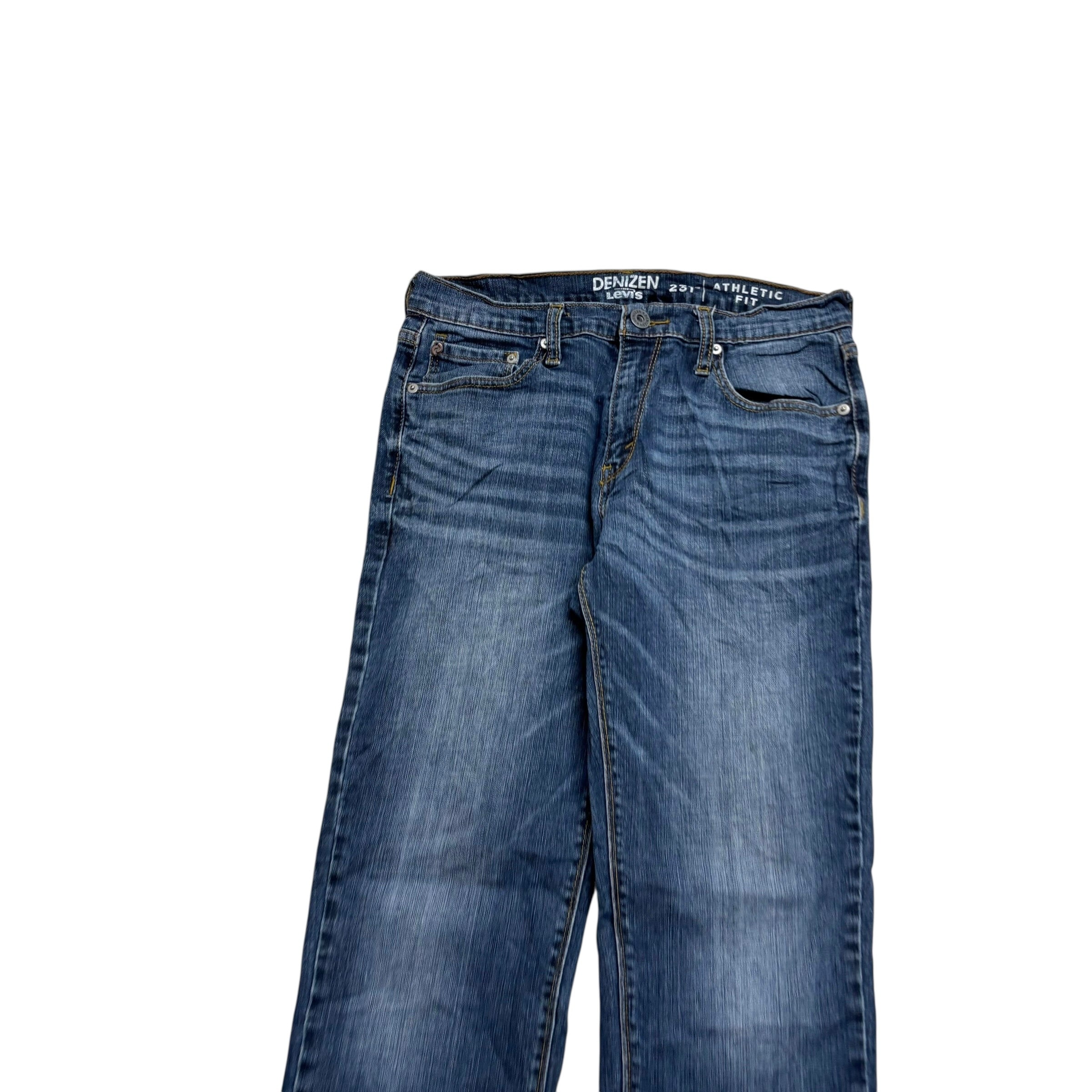 Levis Denizen Jeans W30 L30 Mens Mid Blue Athletic Fit Stretch Denim (E)