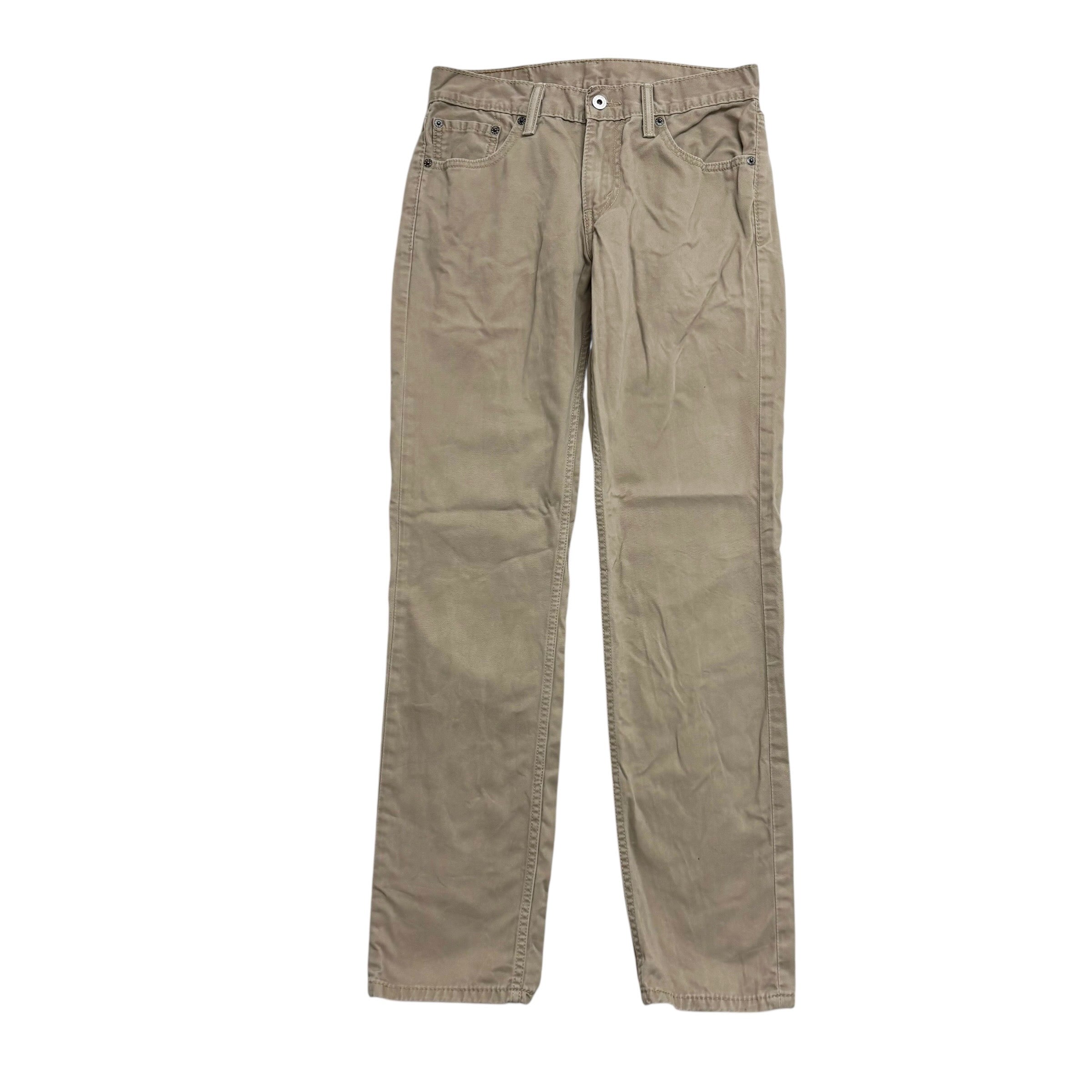 Levis 511 Trousers W30 L32 Mens Beige Slim Fit Pants (E)