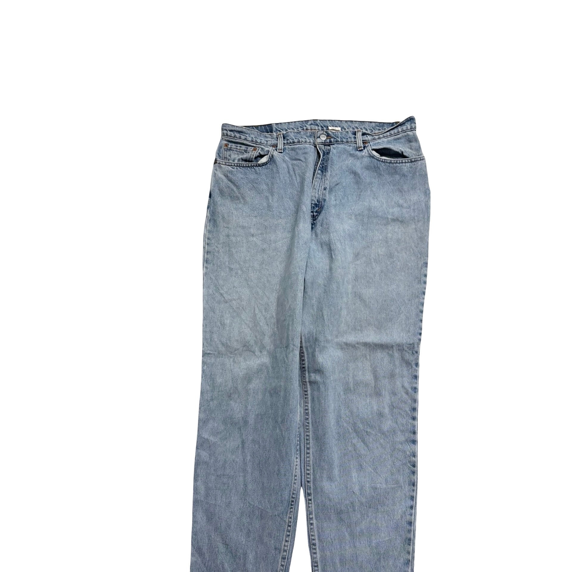 Levis 550 Jeans W38 L34 Womens Light Blue Relaxed Tapered Fit Denim