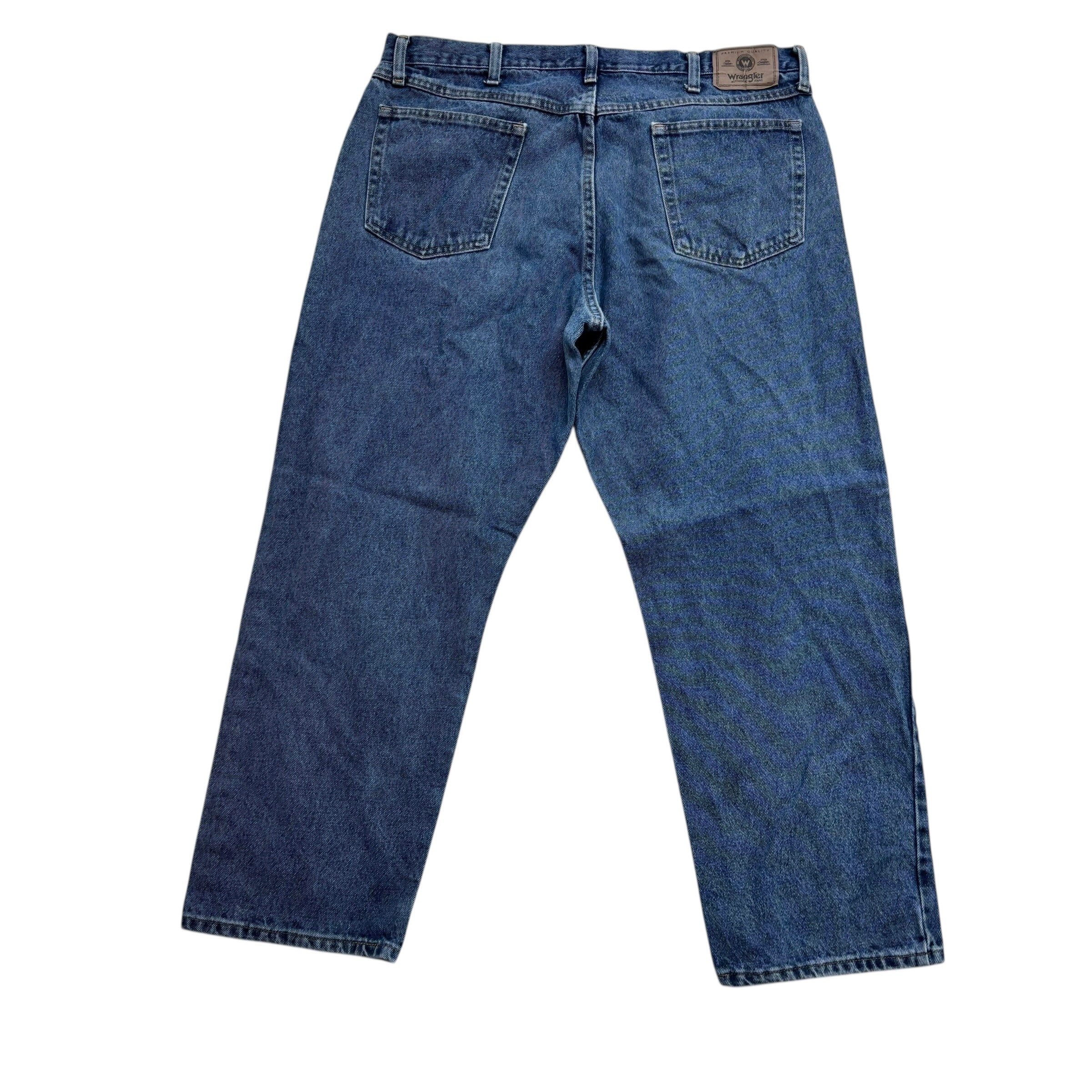 Wrangler Jeans W38 L29 Mens Mid Blue Baggy Relaxed Straight Fit Vintage Denim