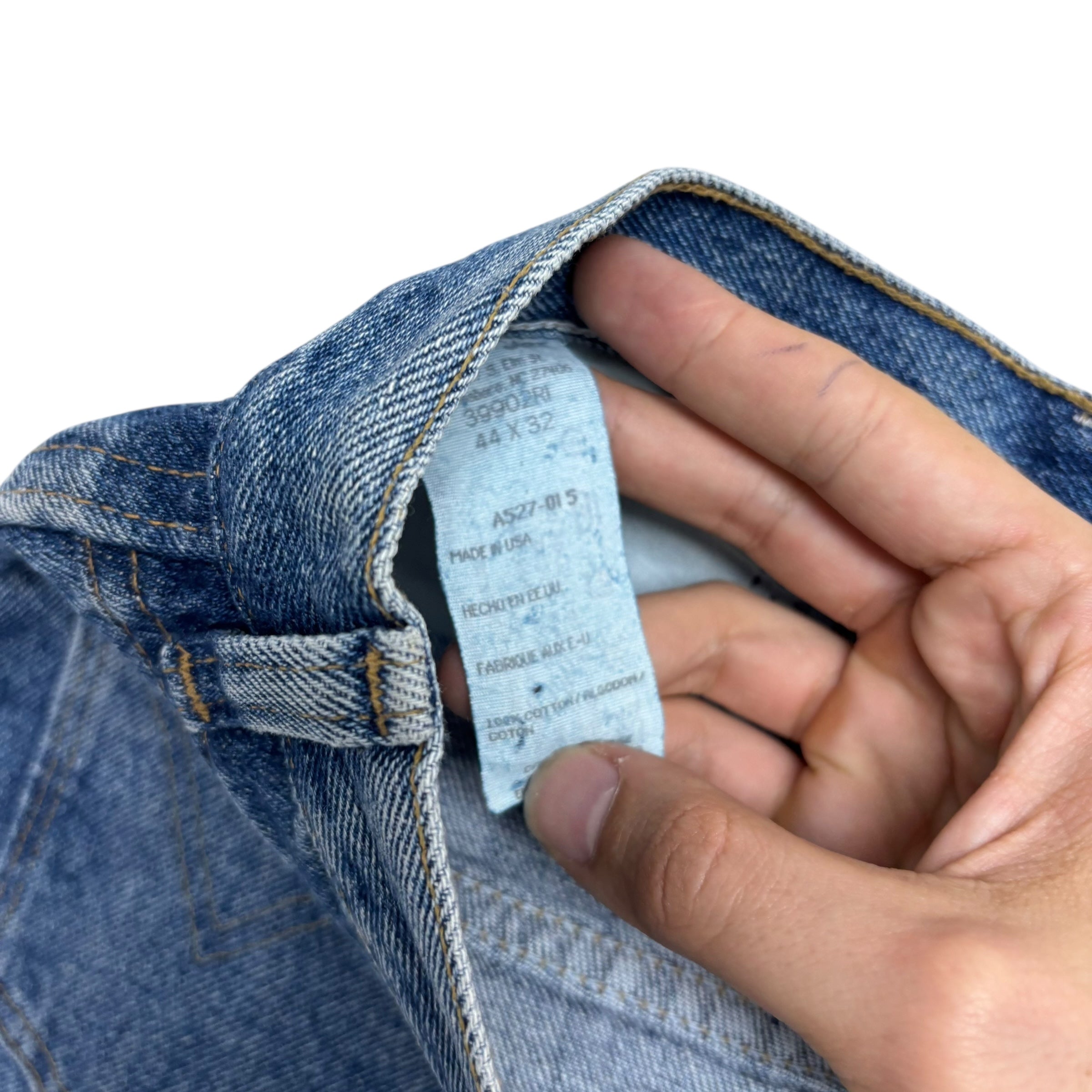 Wrangler Jeans W42 L32 Mens Mid Blue Regular Straight Fit Vintage USA Made