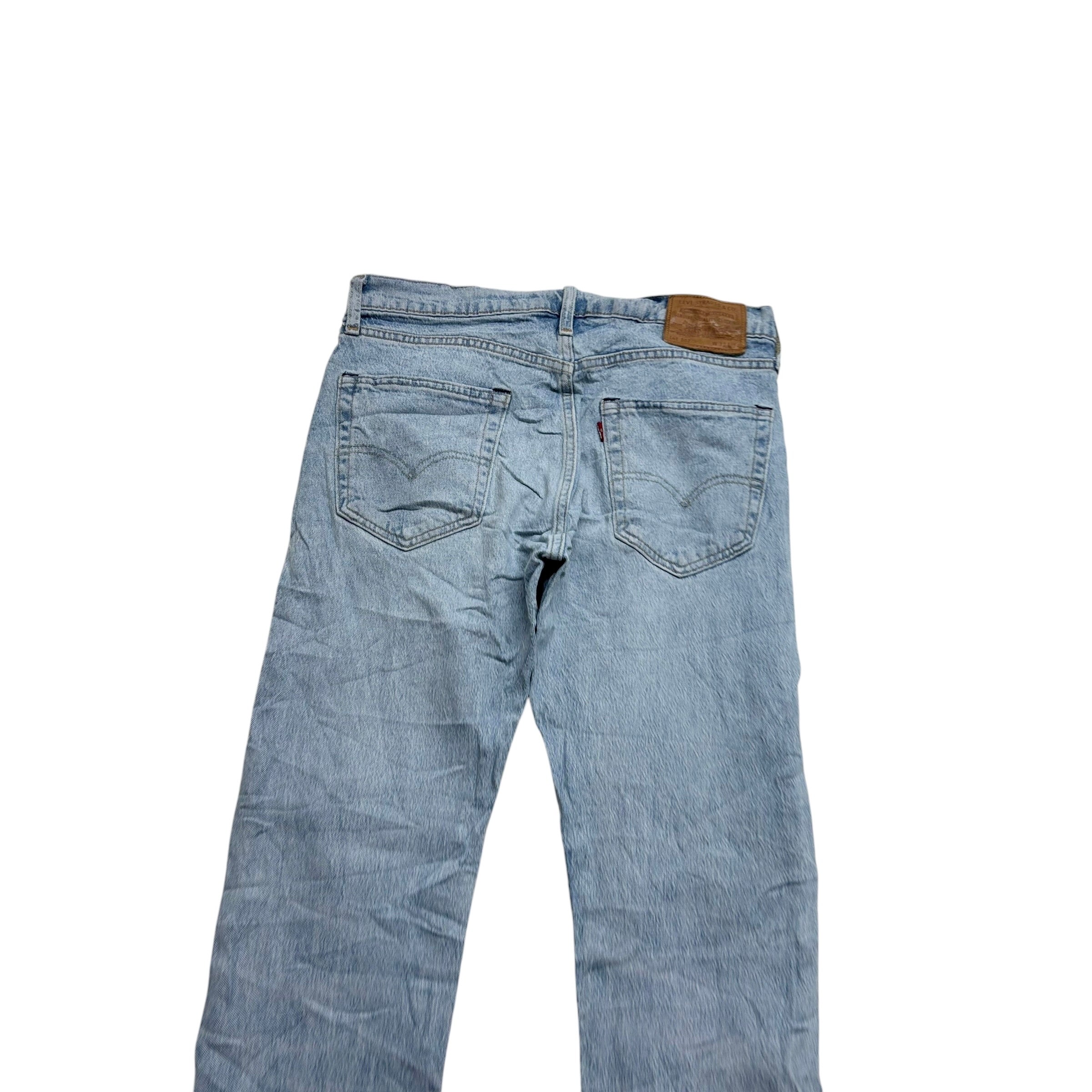 Levis 502 Jeans W32 L34 Mens Light Blue Regular Tapered Fit Stretch Denim (E)