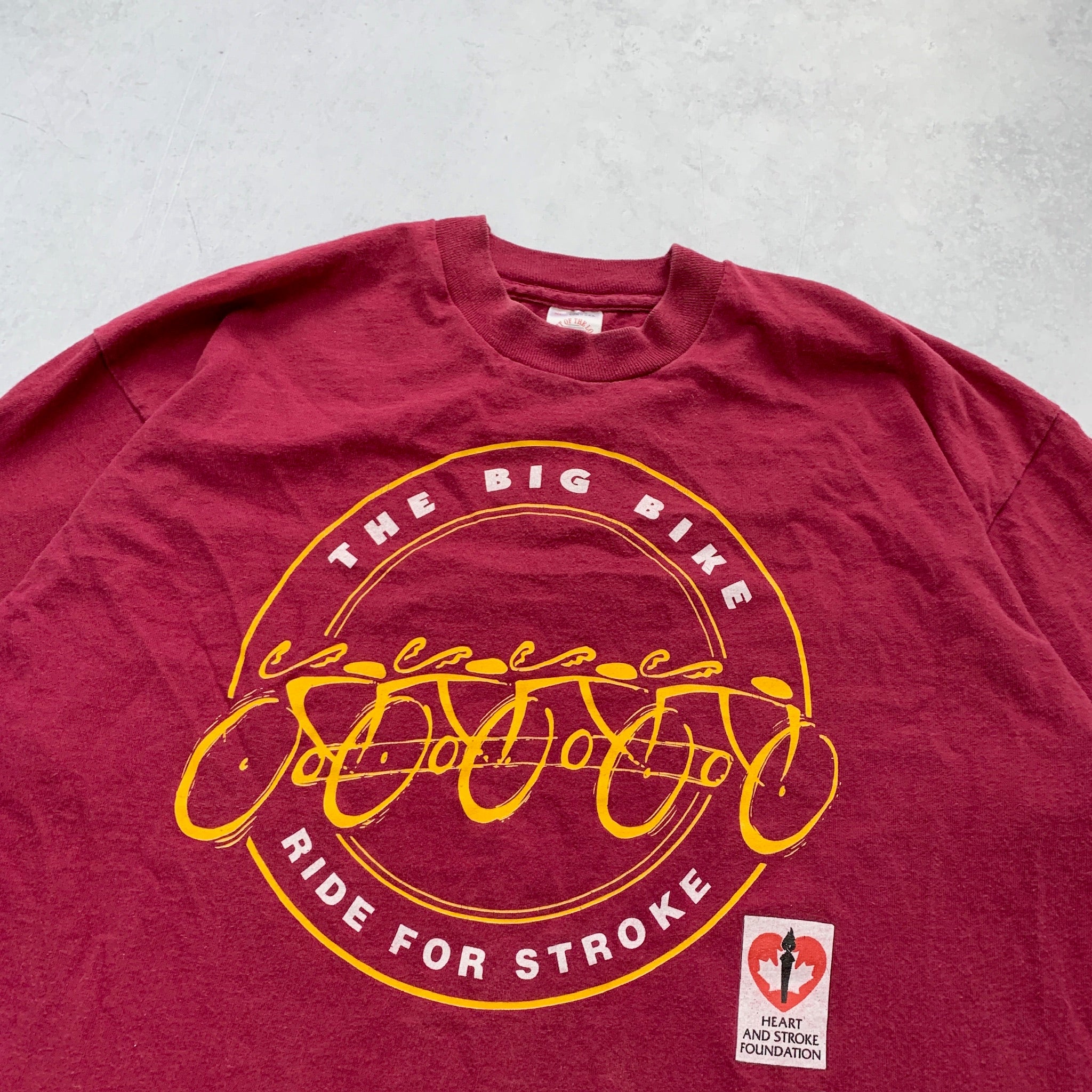 Vintage T Shirt Mens XL Red Burgundy Single Stitch Graphic Print 90s (E)