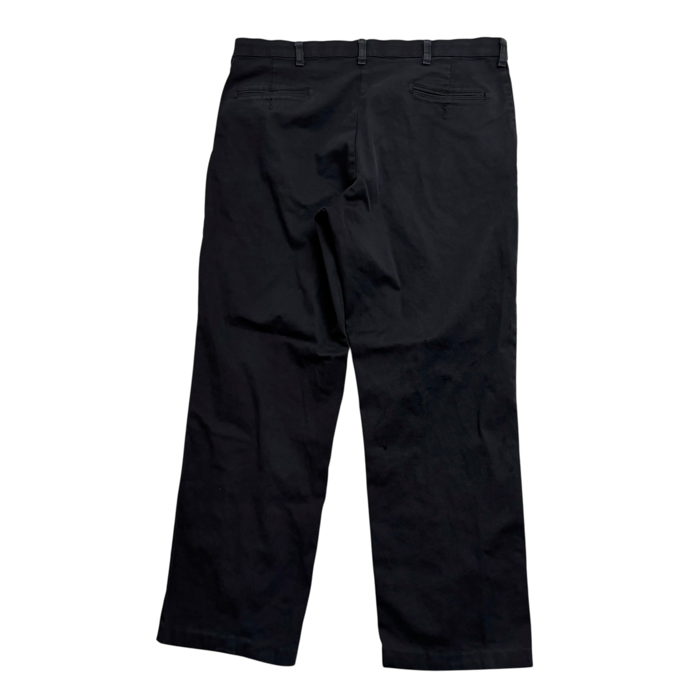 Lee Trousers W38 L30 Mens Black Regular Straight Fit Stretch Pants (E)