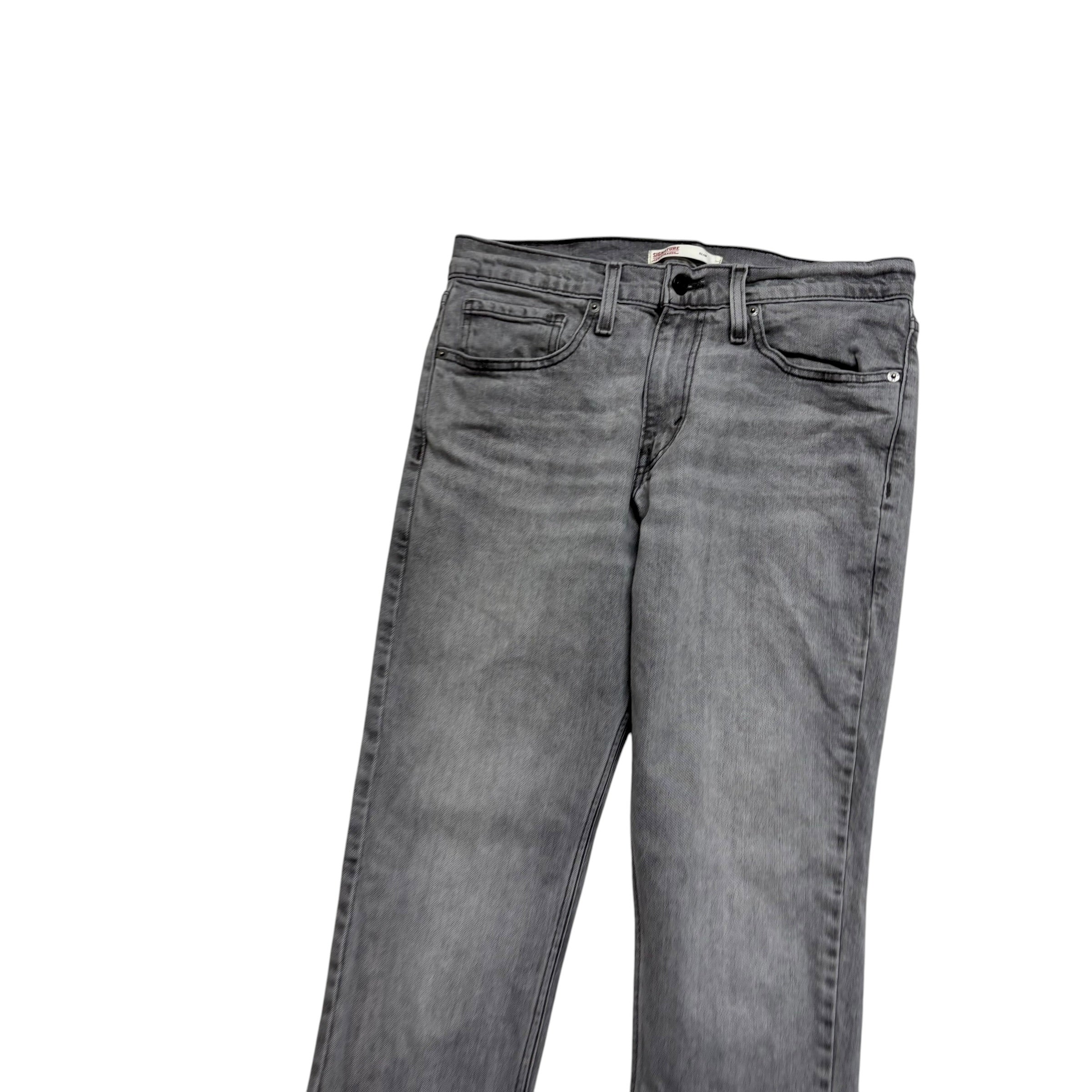 Levis Signature Jeans W31 L29 Mens Grey Slim Fit Stretch Denim