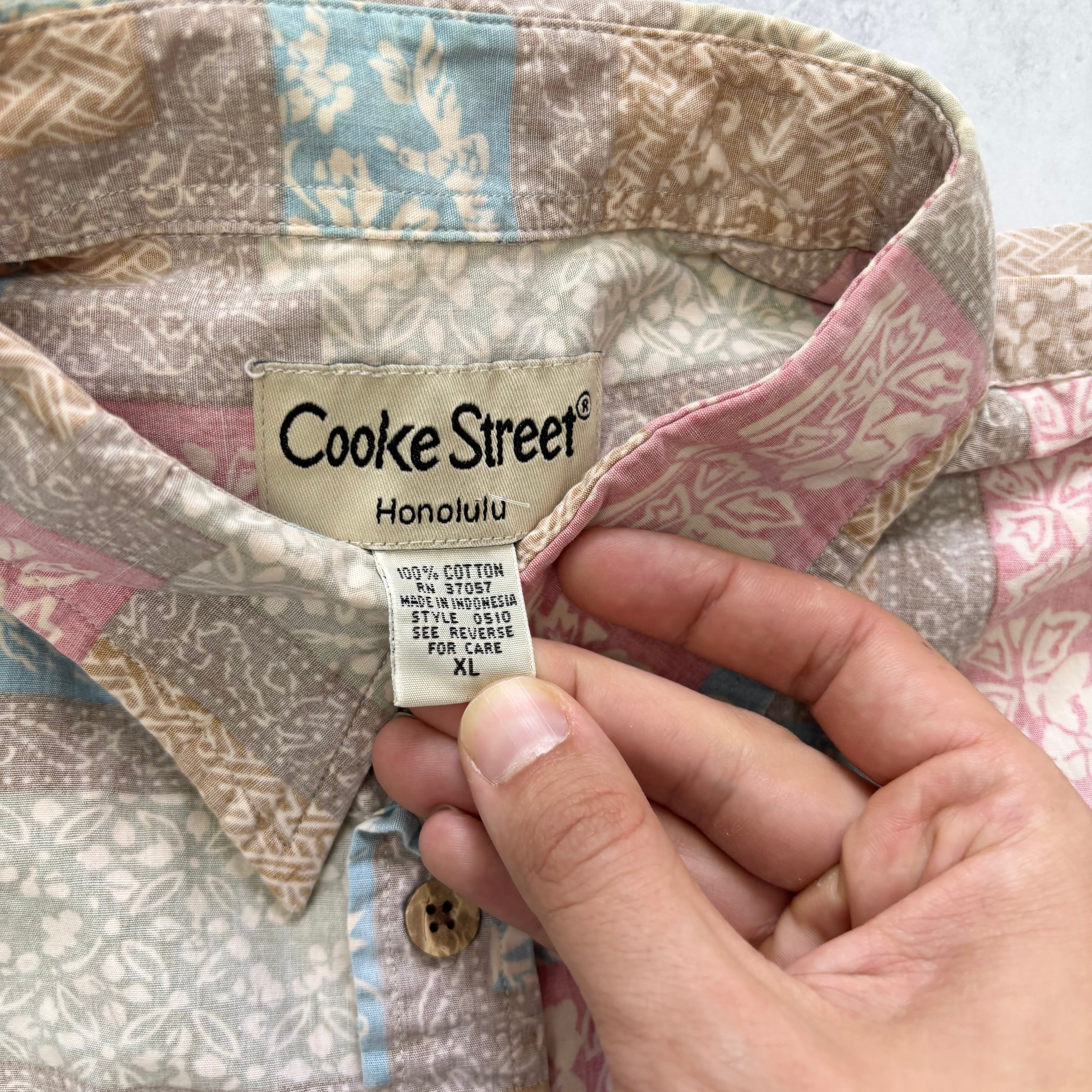 Vintage Hawaiian Shirt Mens XL Pink Floral Aloha Short Sleeve Cotton