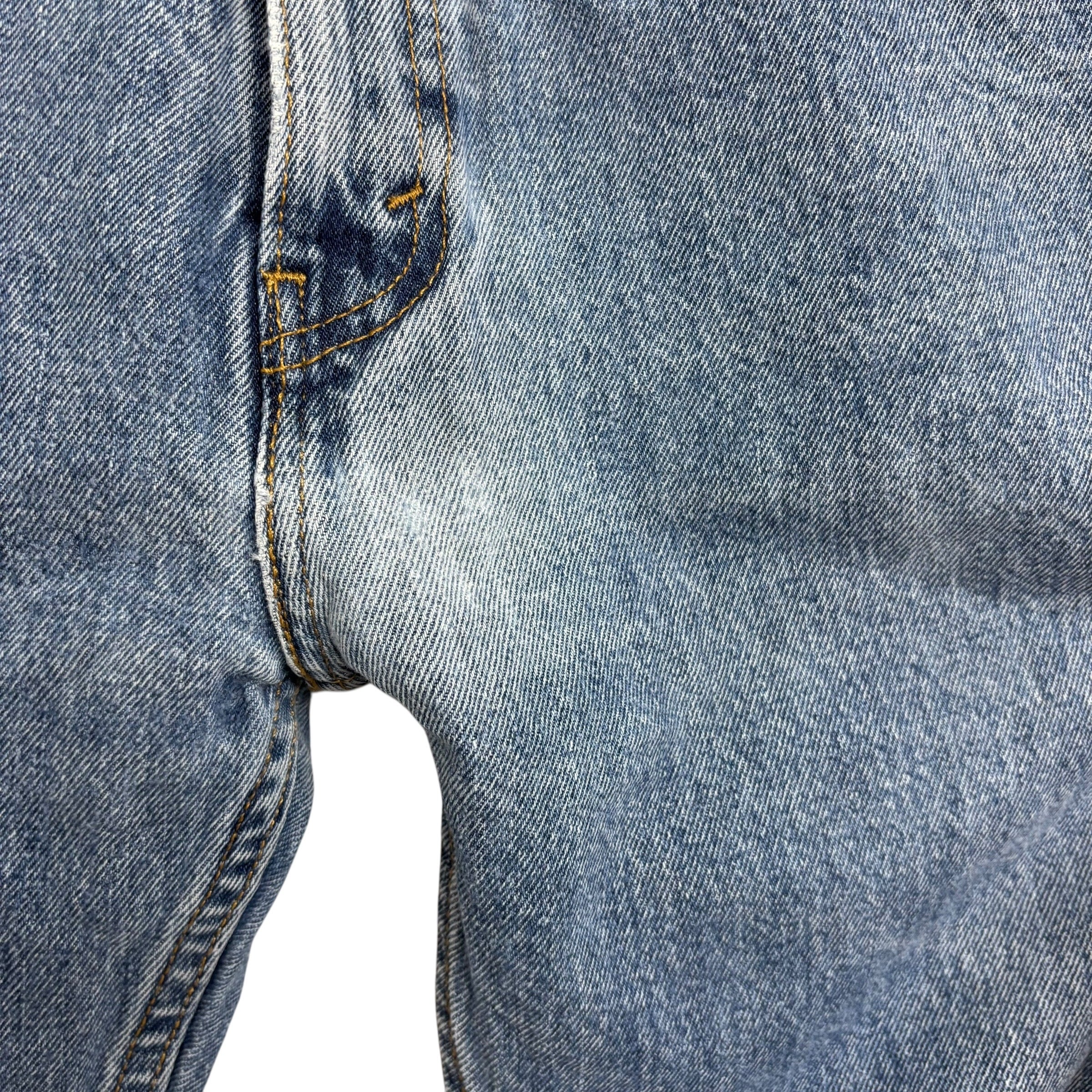 Levis 505 Jeans W32 L29 Mens Mid Blue Regular Straight Fit Denim