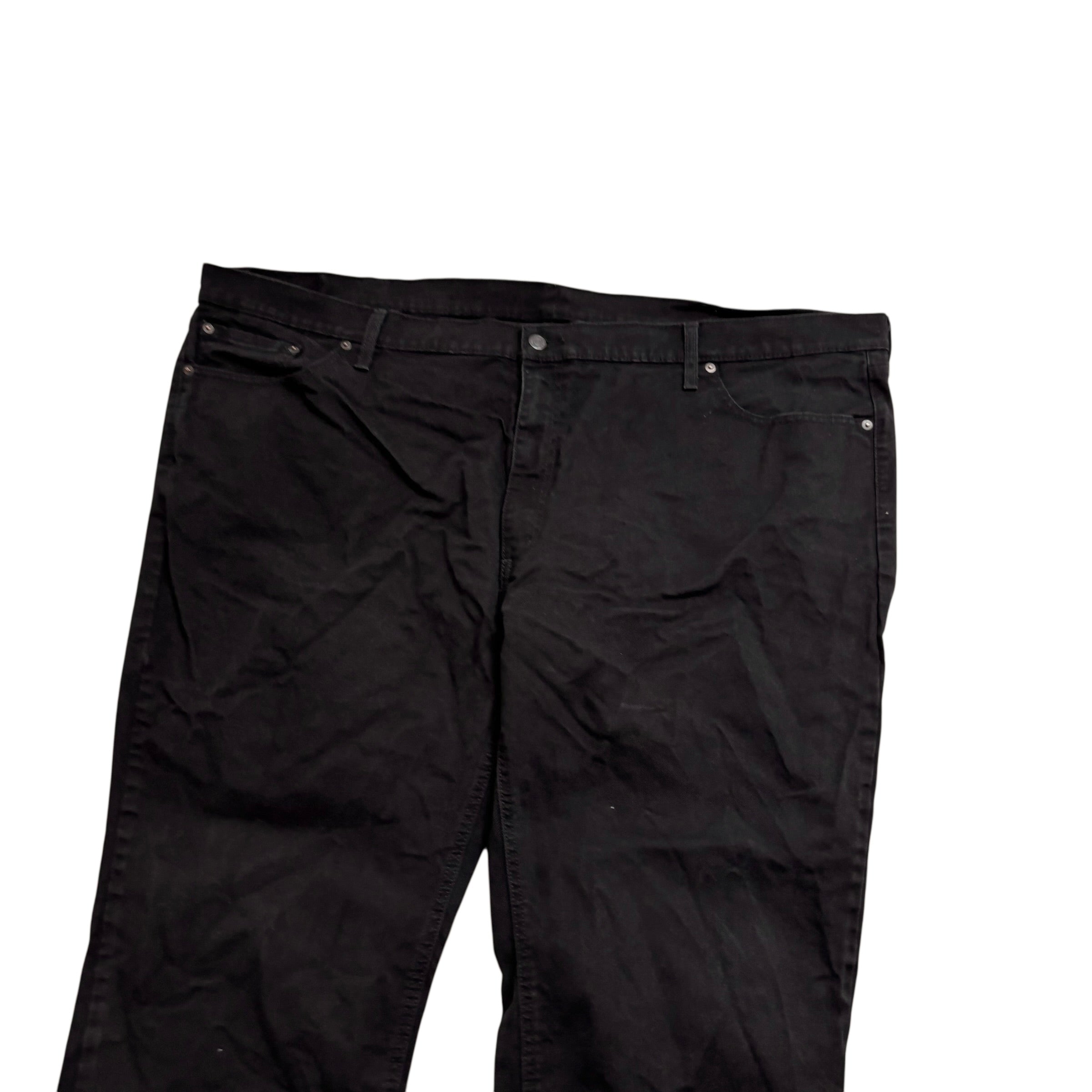 Levis 541 Jeans W52 L29 Mens Black Athletic Tapered Fit Stretch Denim (E)