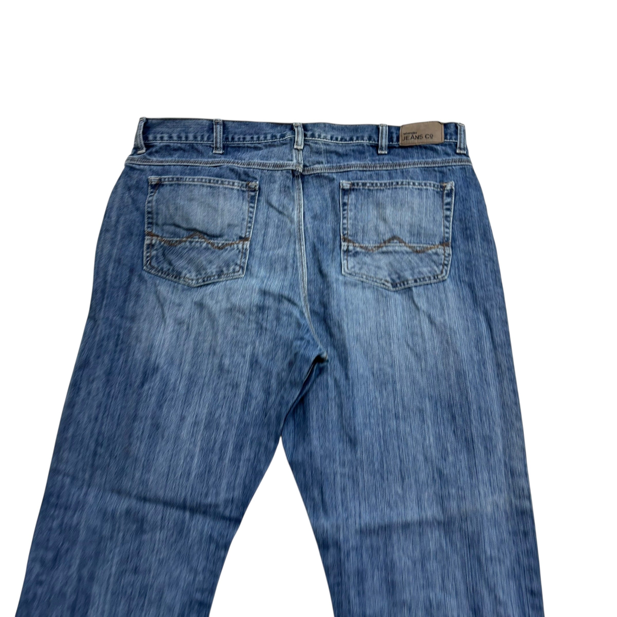 Wrangler Jeans W40 L32 Mens Mid Blue Relaxed Bootcut Fit Vintage Denim