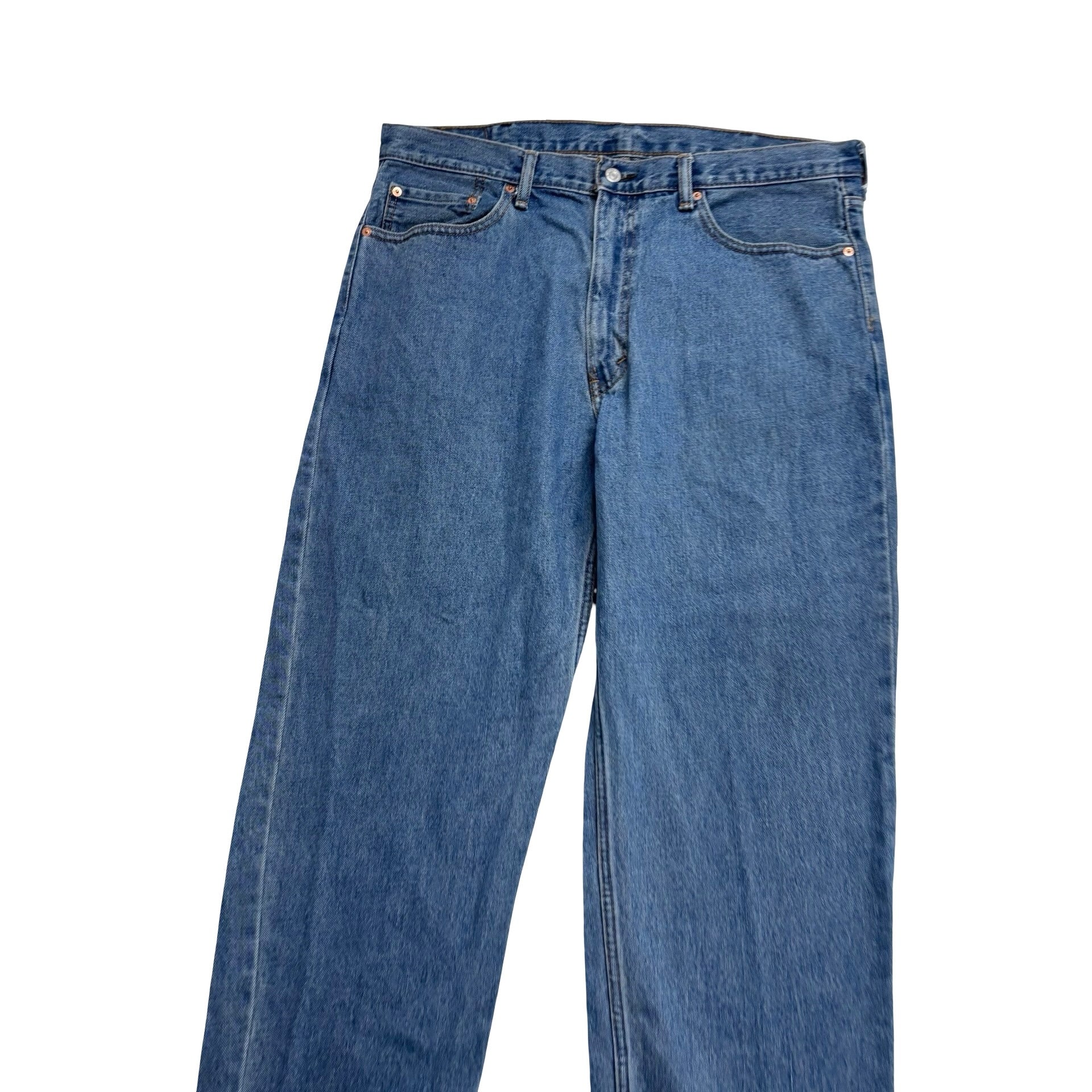Levis 550 Jeans W38 L30 Mens Mid Blue Relaxed Straight Fit Vintage Denim (E)
