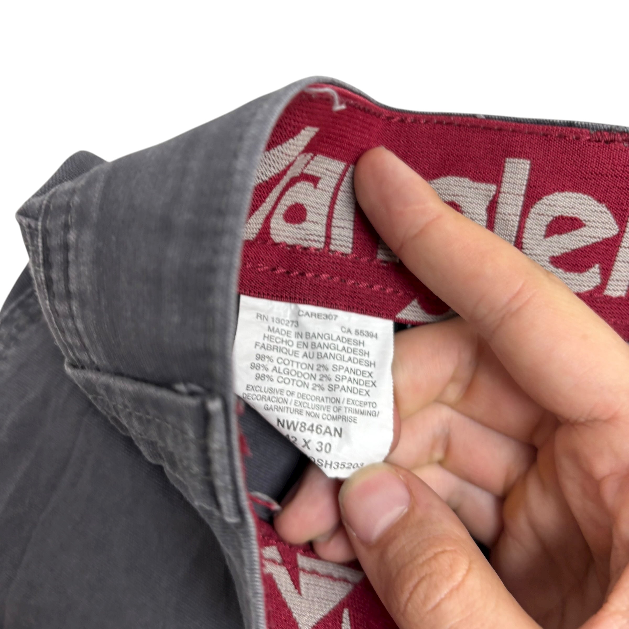 Wrangler Walking Trousers W42 L27 Mens Grey Regular Straight Fit Stretch (E)