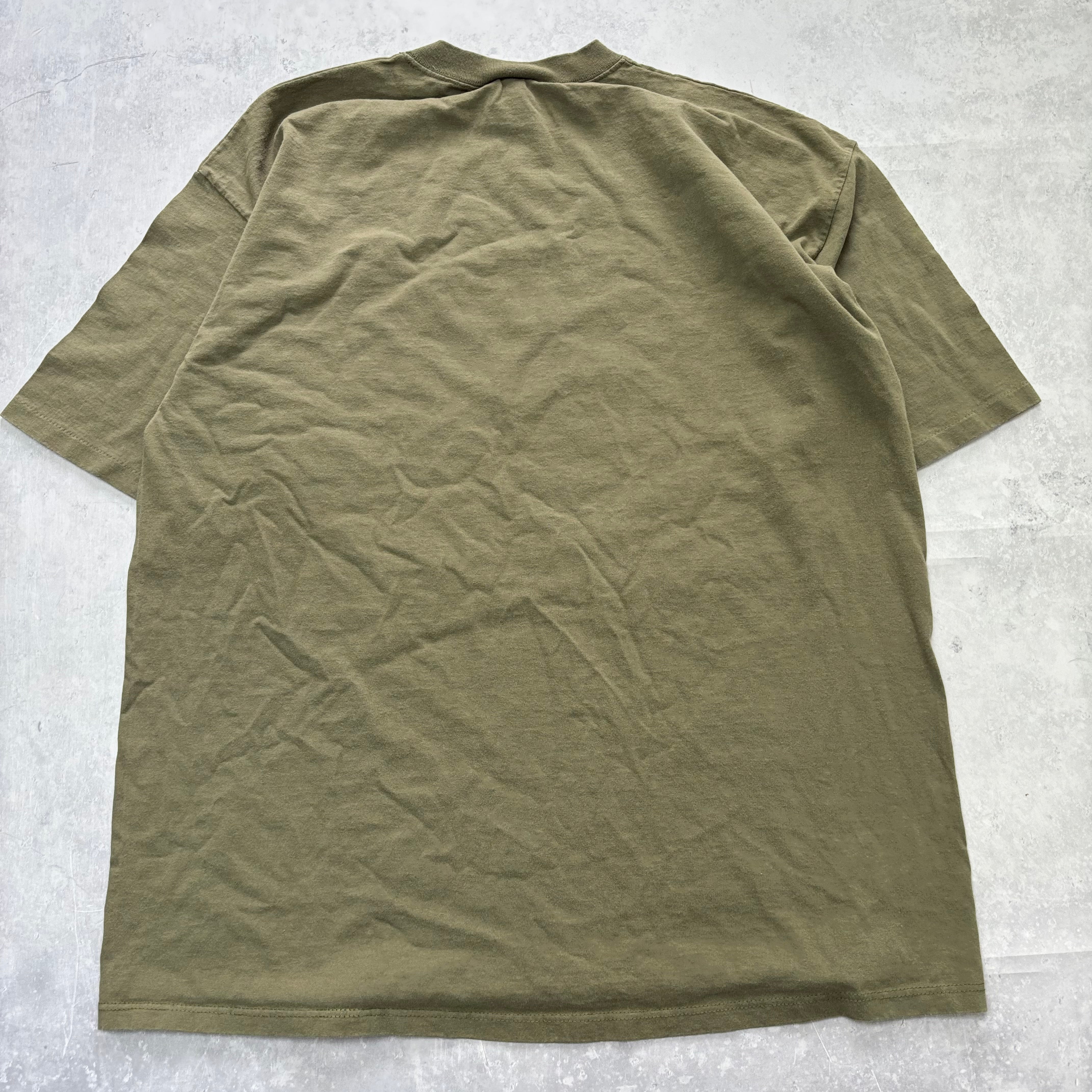 Vintage T Shirt Mens XL Green Single Stitch Graphic Print 90s Dogs