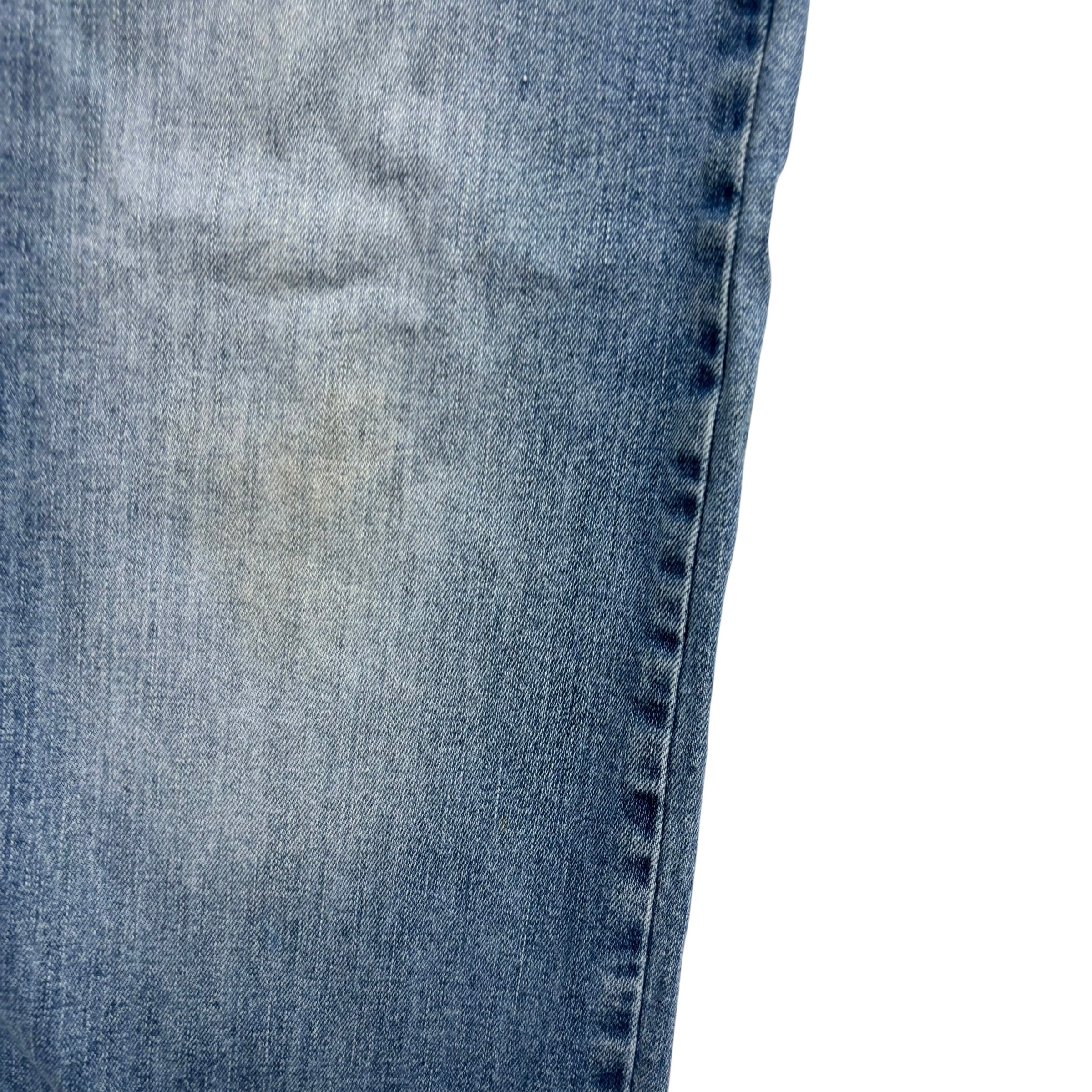 Wrangler Jeans W38 L32 Mens Mid Blue Regular Tapered Fit Stretch Denim (F)