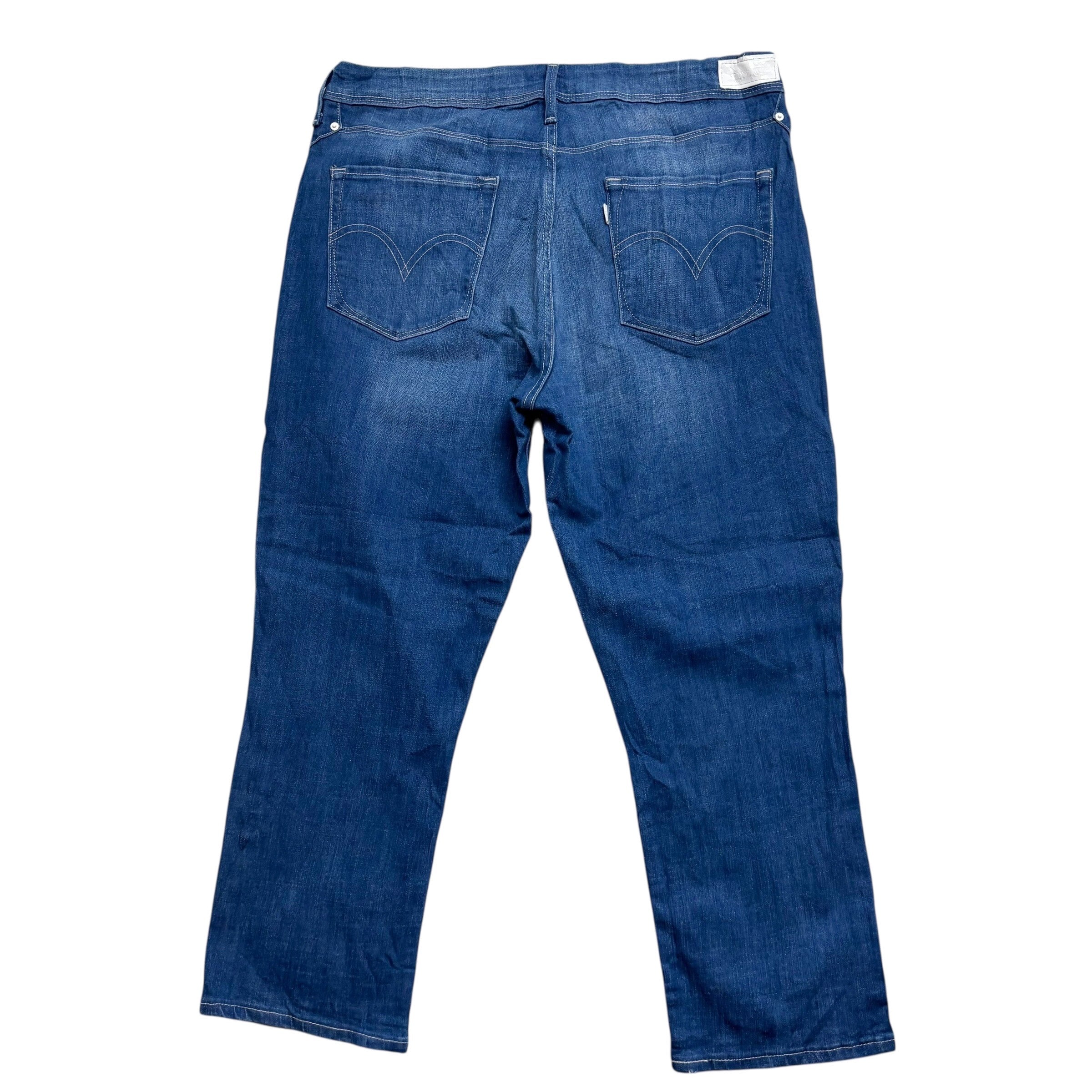 Levis Jeans W33 L25 Womens Mid Rise Skinny Fit Mid Blue Stretch Vintage (E)