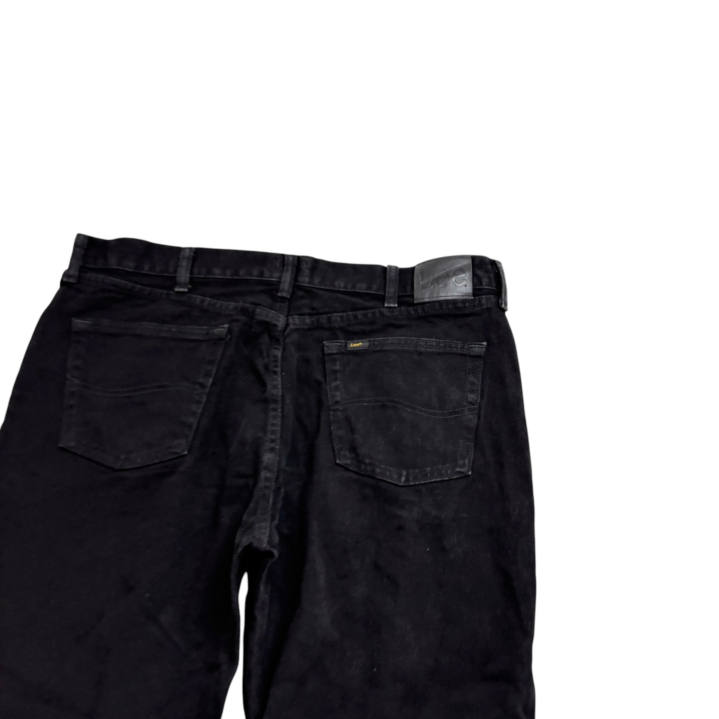 Lee Jeans W38 L27 Mens Black Relaxed Straight Fit Denim (E)