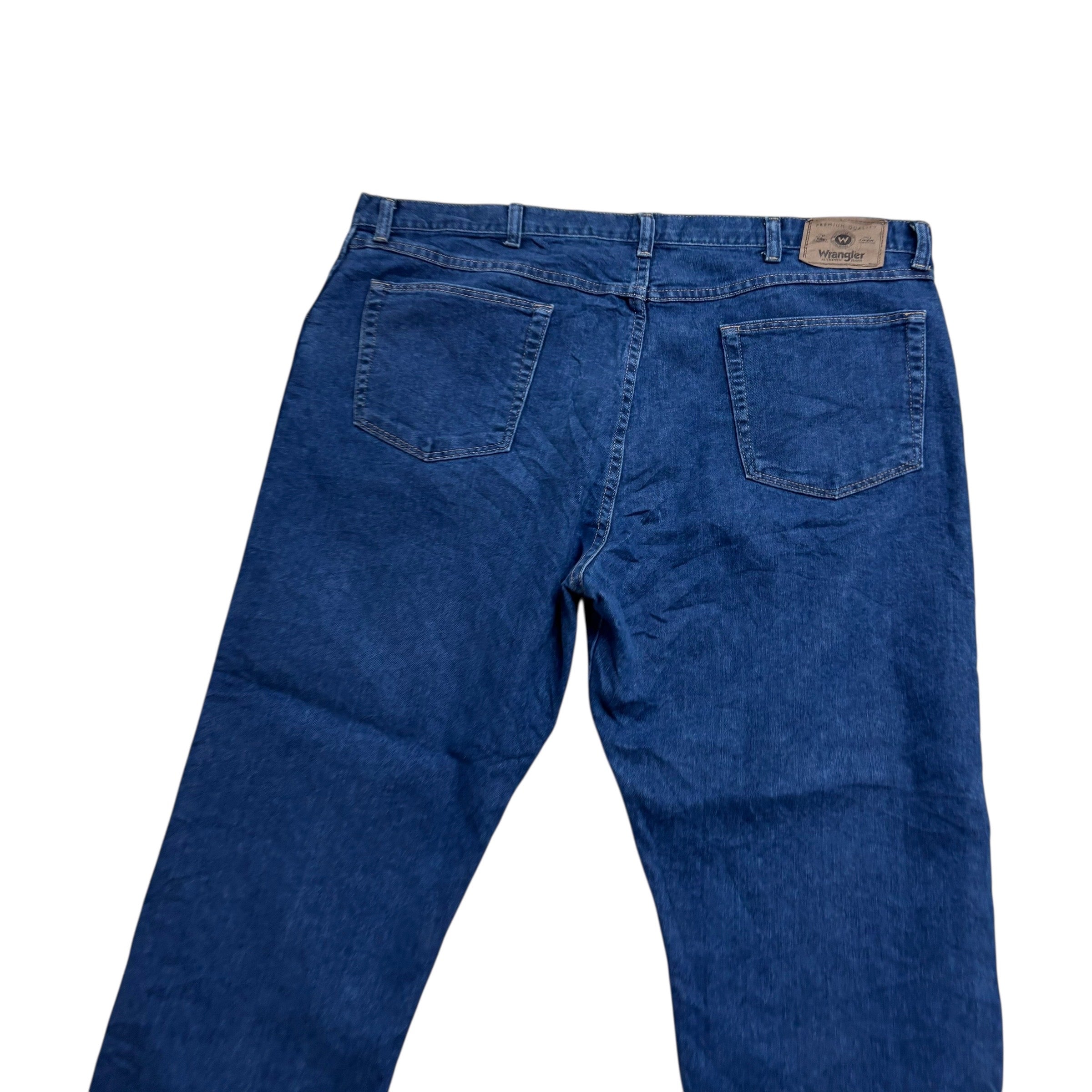 Wrangler Jeans W42 L29 Mens Dark Blue Regular Straight Fit Denim (E)