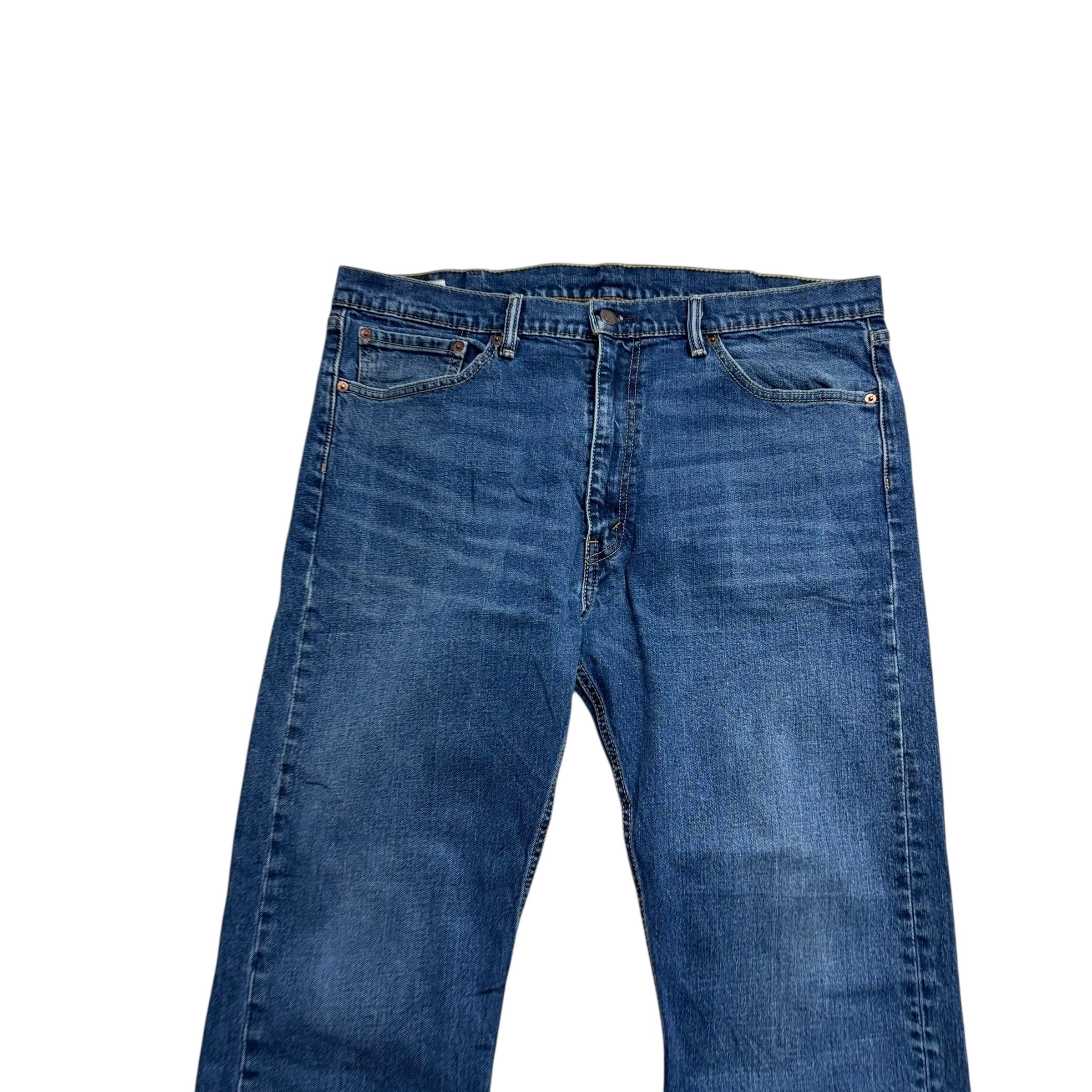 Levis 505 Jeans W40 L30 Mens Mid Blue Regular Straight Fit Stretch Denim