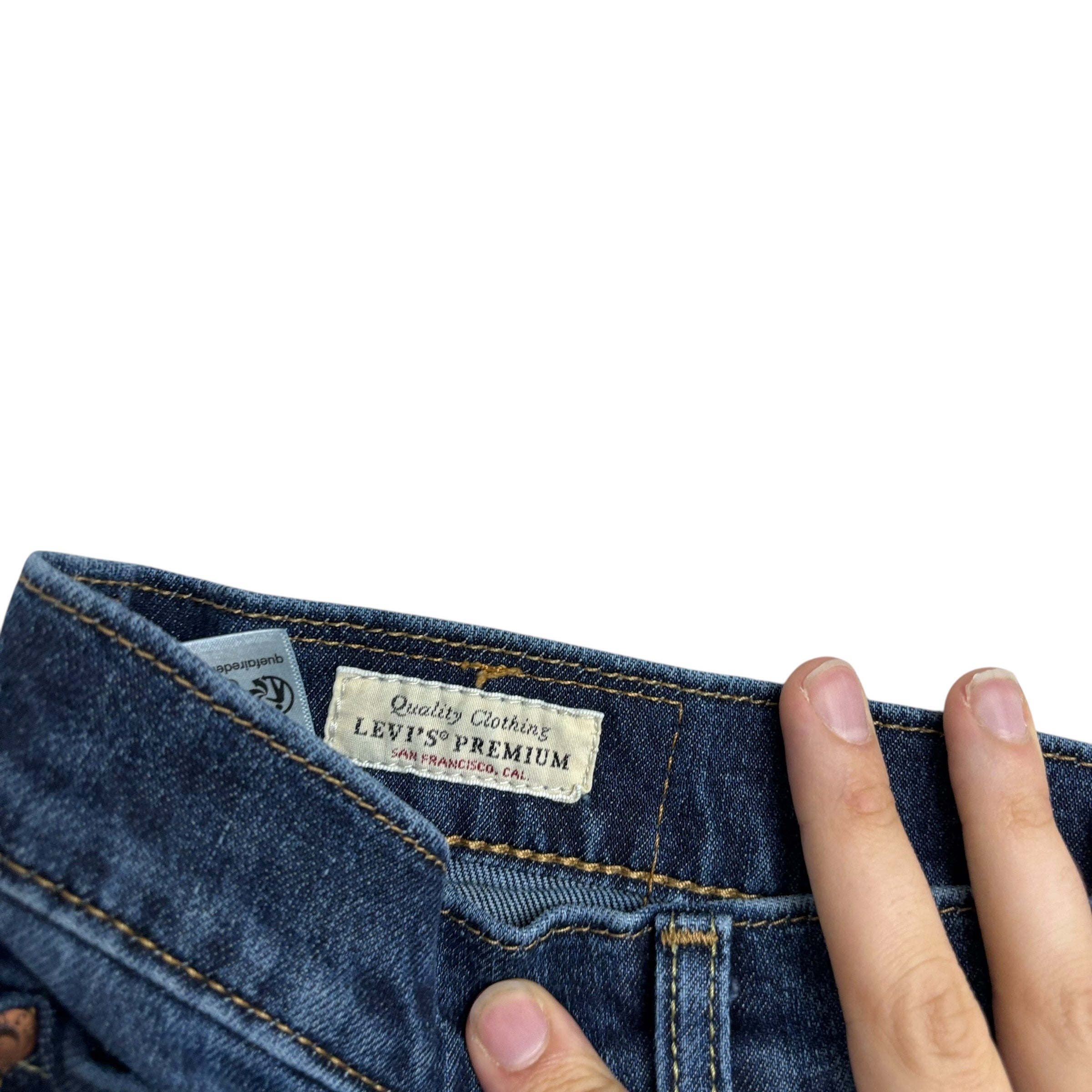 Levis 511 Jeans W36 L30 Mens Mid Blue Slim Fit Stretch Premium Denim (E)
