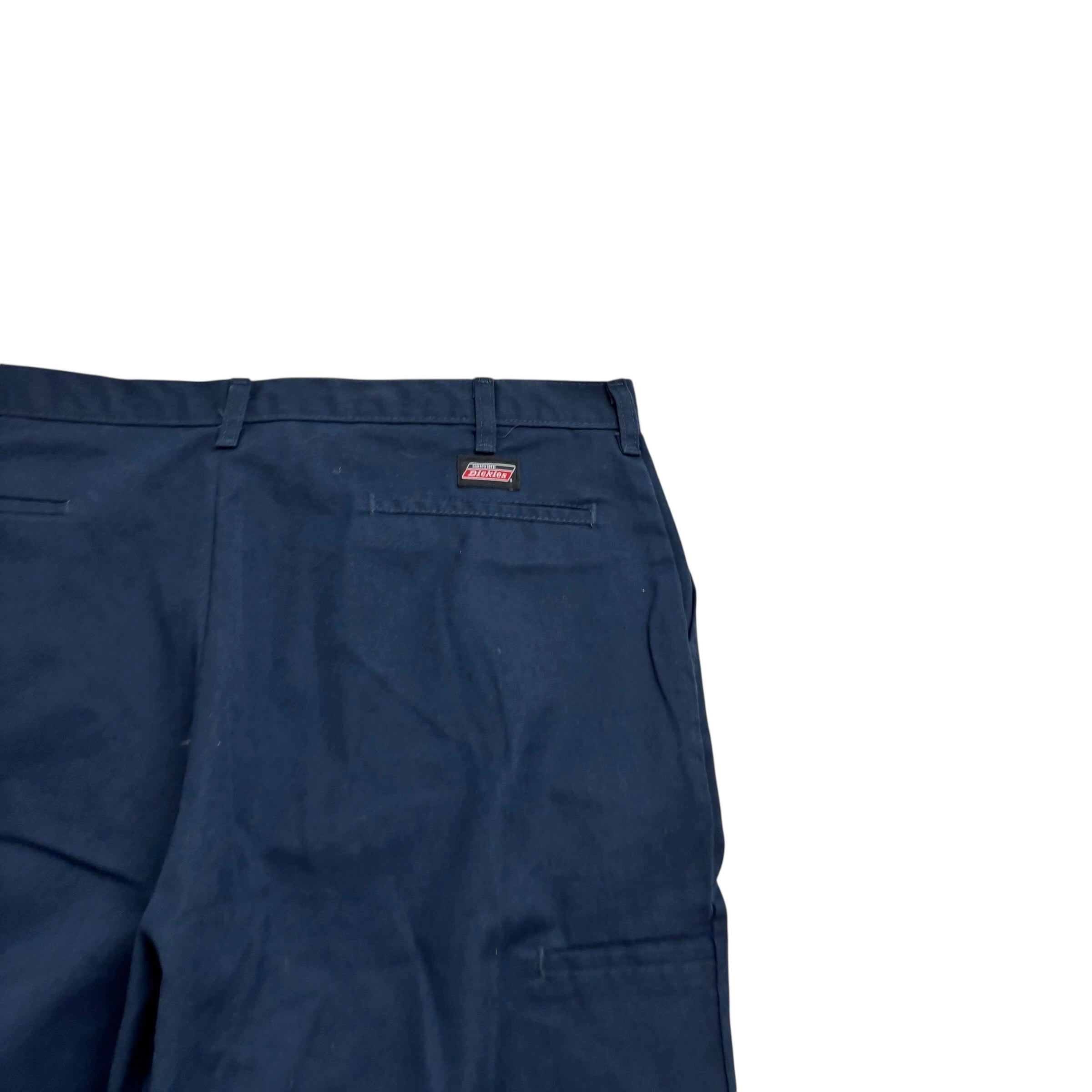 Dickies Double Knee Trousers W38 L29 Mens Navy Blue Relaxed Baggy Fit