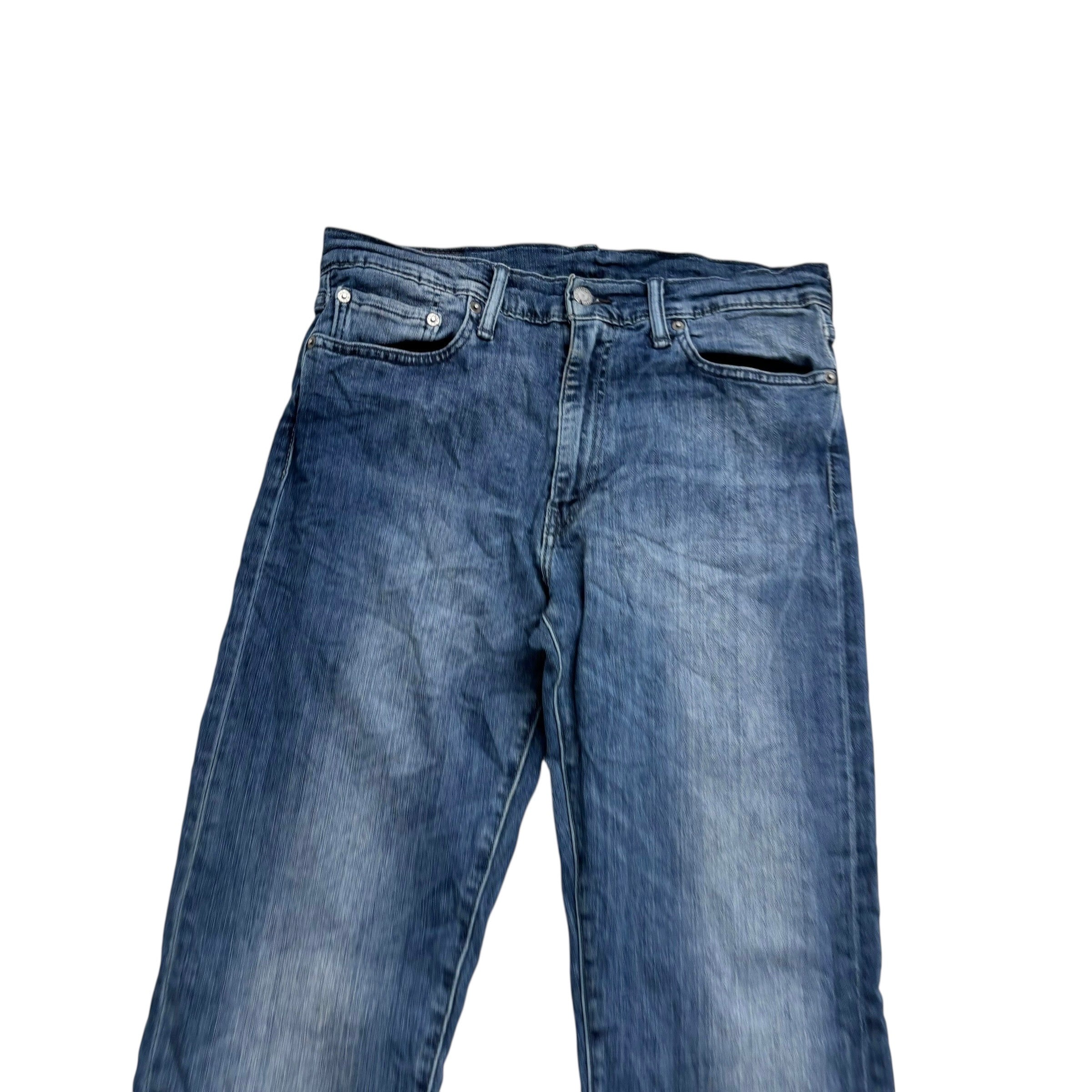 Levis 513 Jeans W32 L34 Mens Mid Blue Slim Straight Fit Stretch Denim