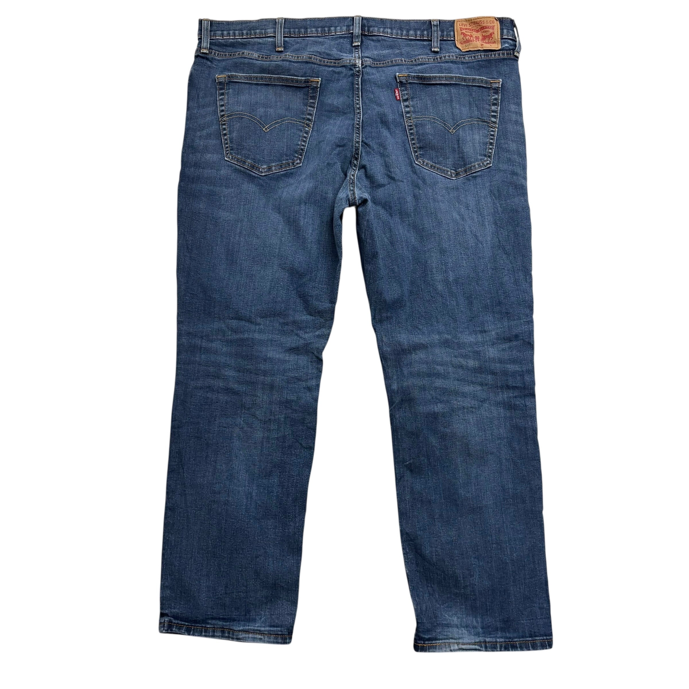 Levis 541 Jeans W44 L31 Mens Mid Blue Athletic Tapered Fit Stretch Denim