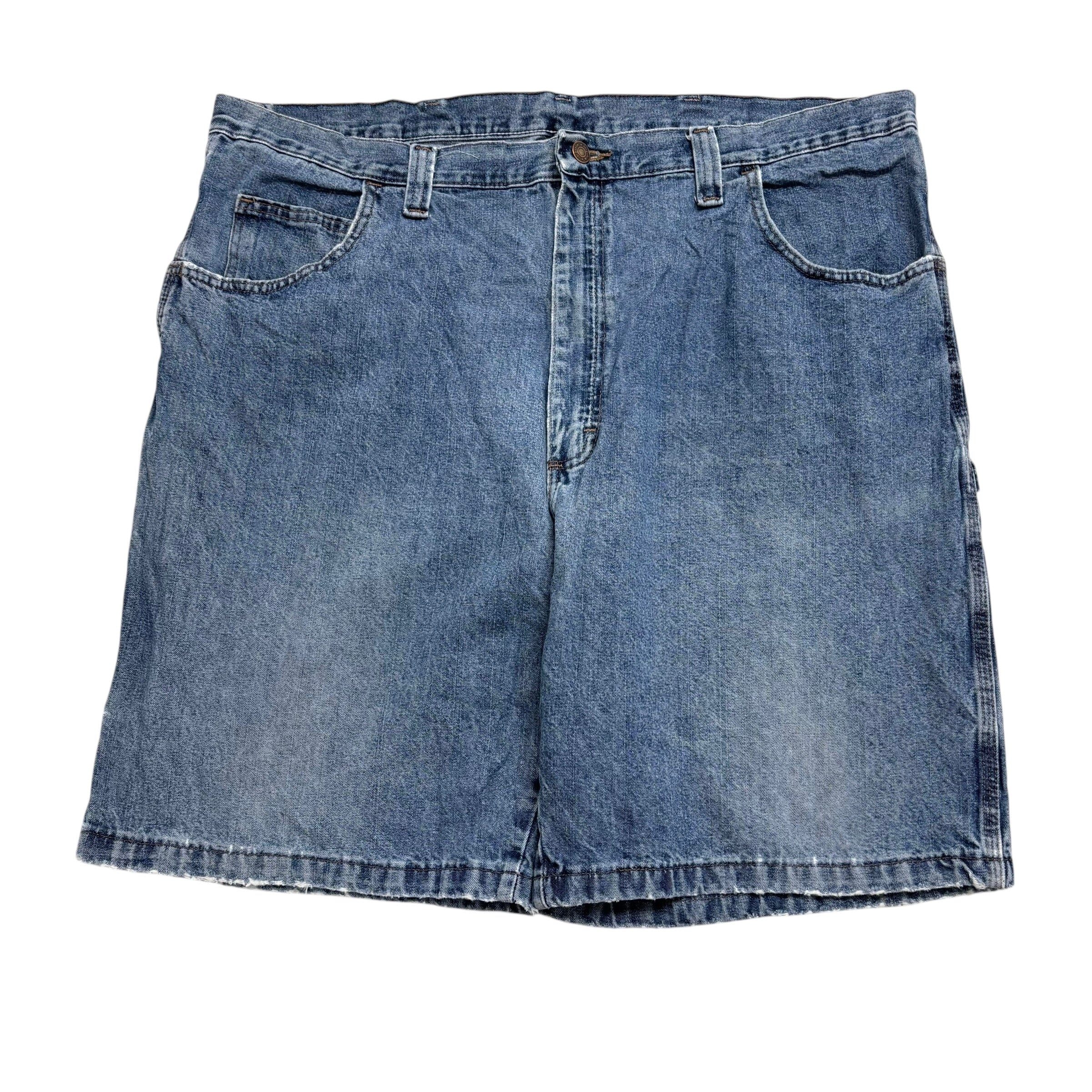Wrangler Baggy Jorts W42 Mens Mid Blue Denim Shorts Relaxed Fit Carpenter