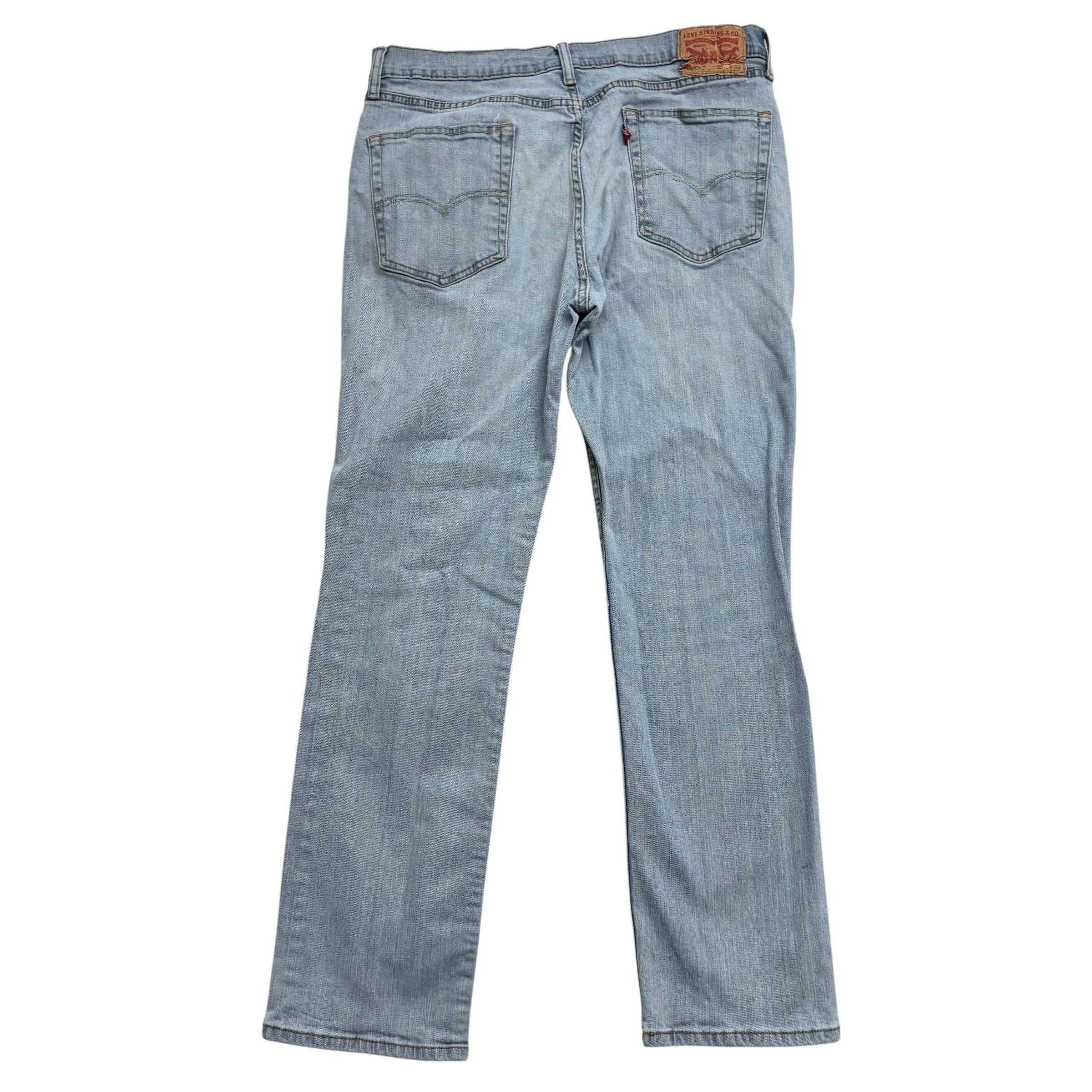 Levis 514 Jeans W36 L32 Mens Light Blue Regular Straight Fit Stretch Denim