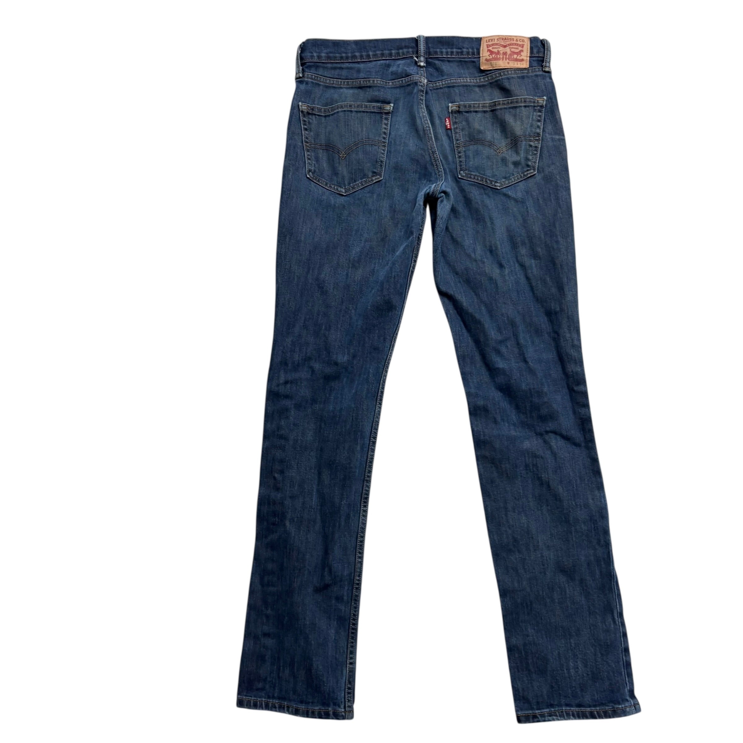 Levis 511 Jeans W33 L34 Mens Dark Blue Slim Fit Stretch Denim (F)