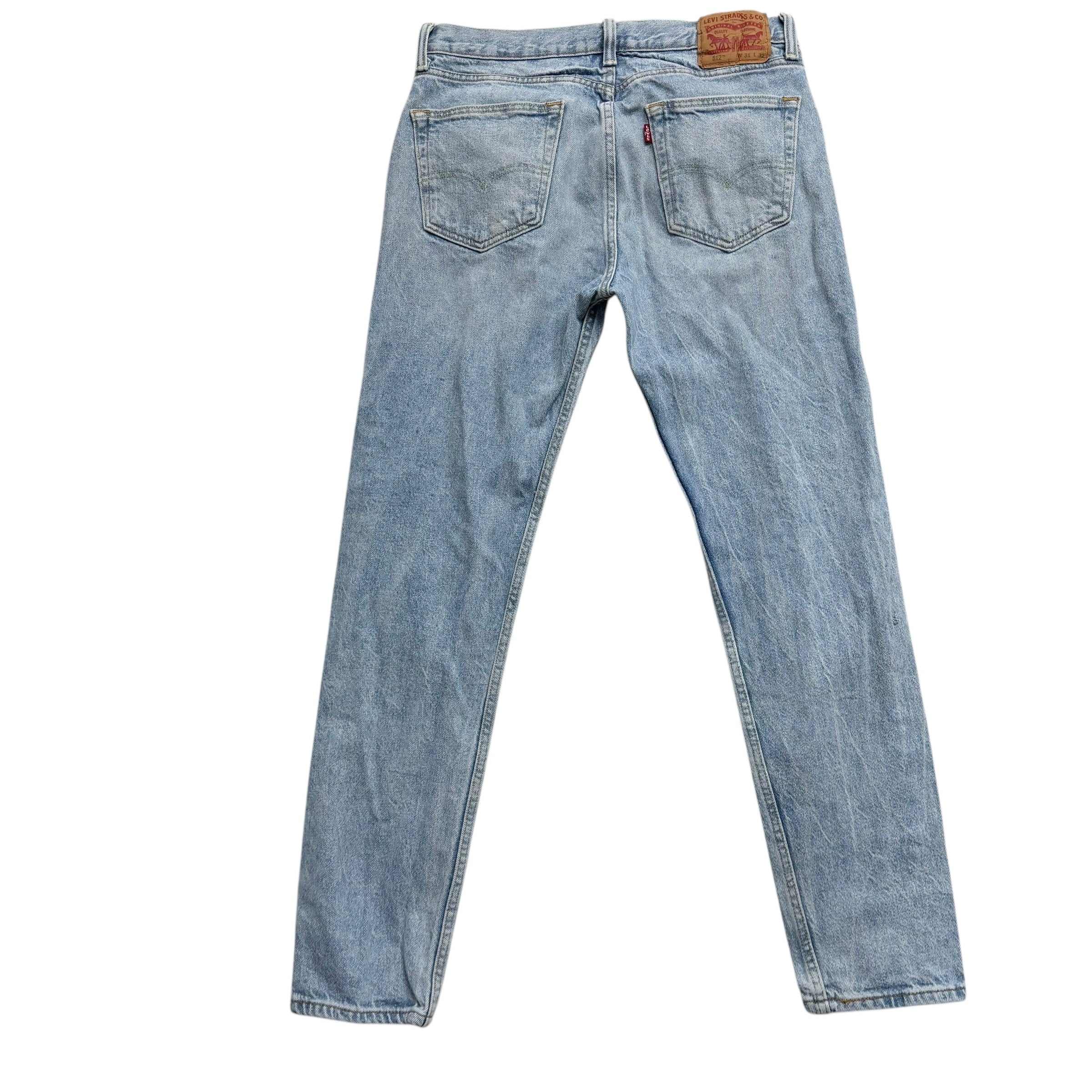 Levis 512 Jeans W31 L31 Mens Light Blue Slim Tapered Fit Stretch Denim