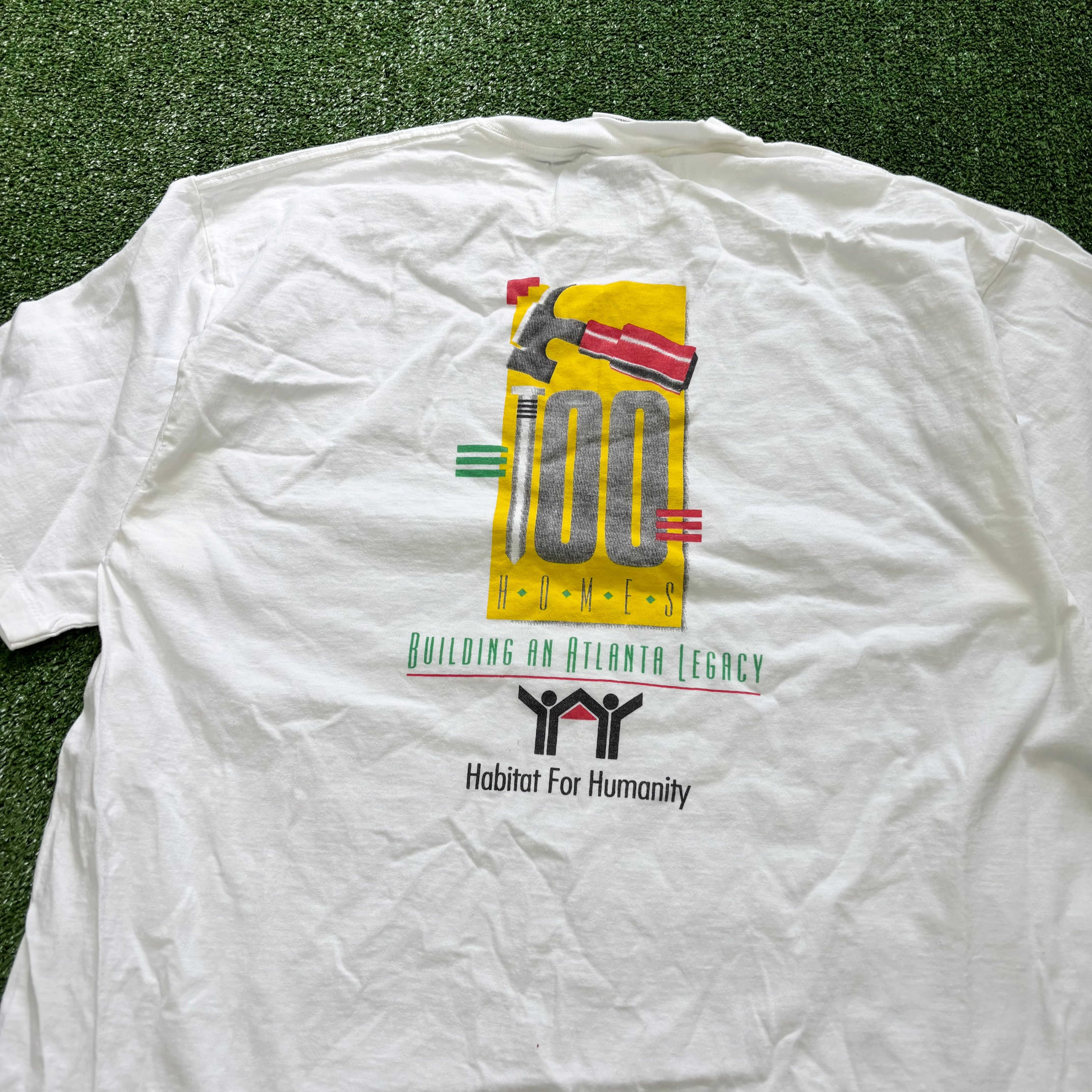 Vintage T Shirt Mens XL White Single Stitch Graphic Print 90s USA (E)