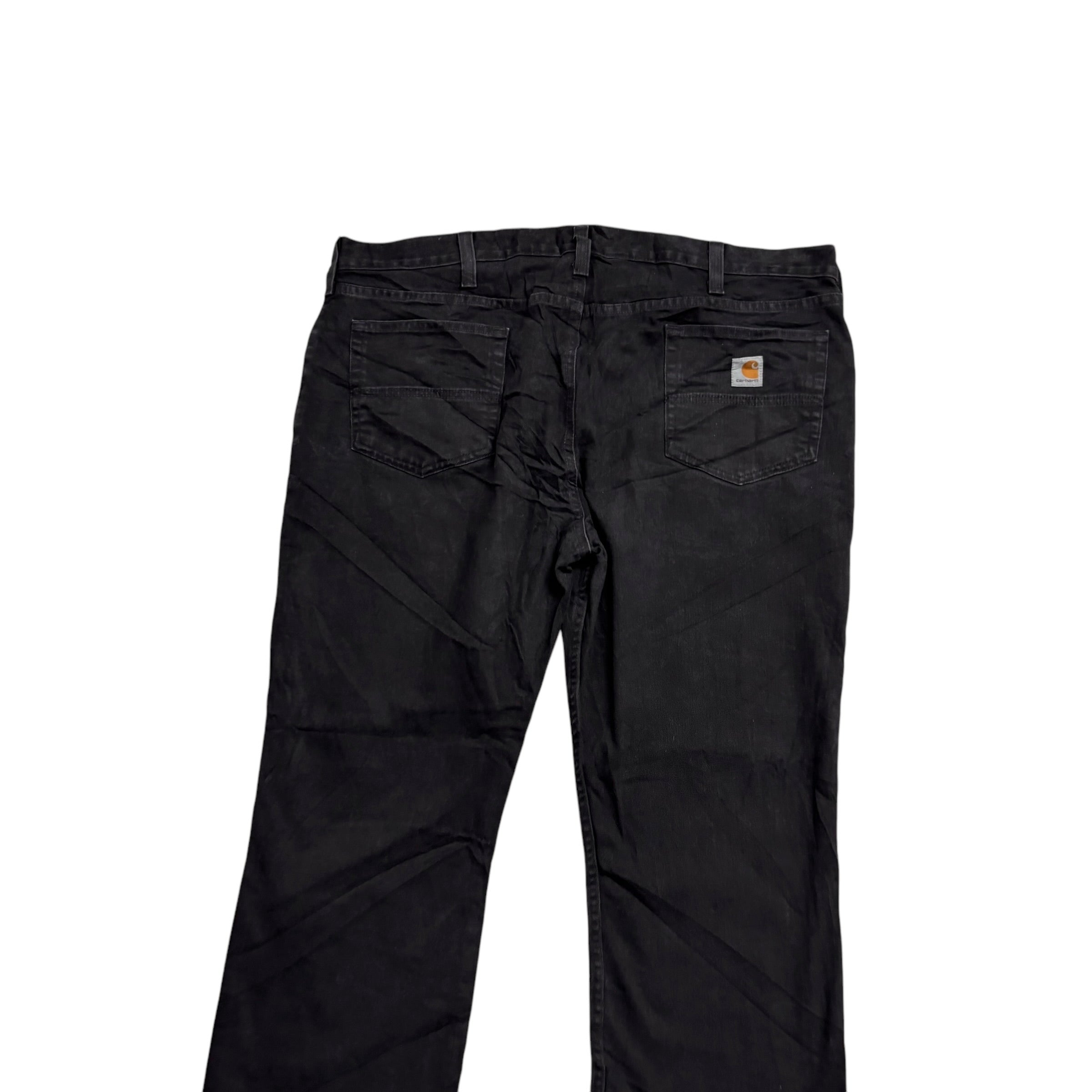 Carhartt Jeans W42 L30 Womens Black Relaxed Straight Fit Stretch Denim